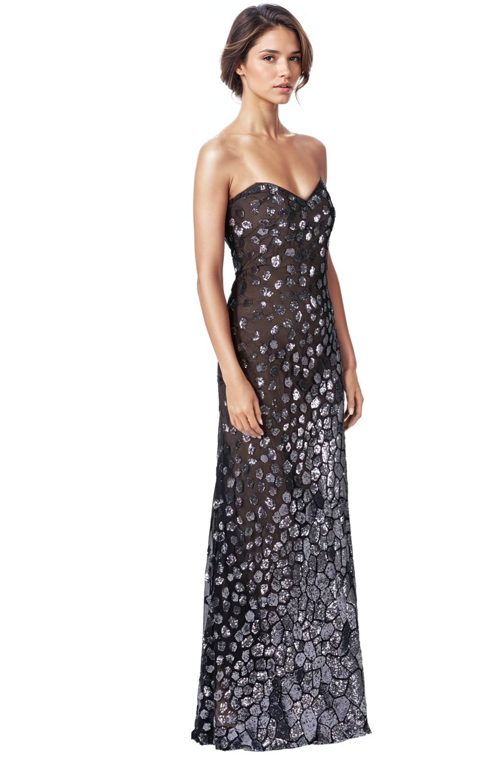 Strapless Fit and Flare Gown (STORE STOCK MANHASSET) Gown Rene Ruiz Collection