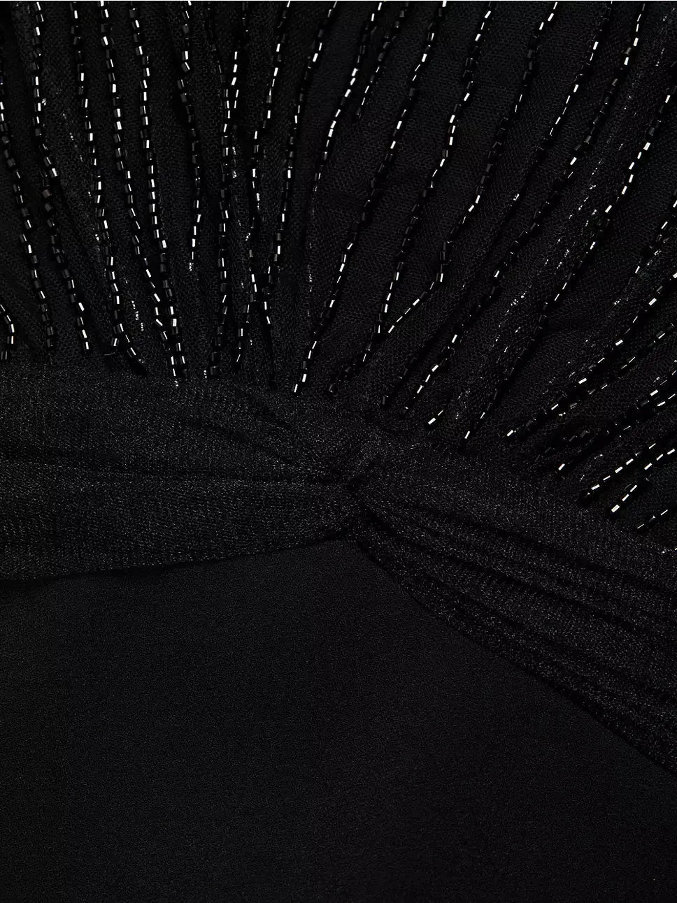 Beaded Illusion Fit & Flare Gown Gown Rene Ruiz Collection