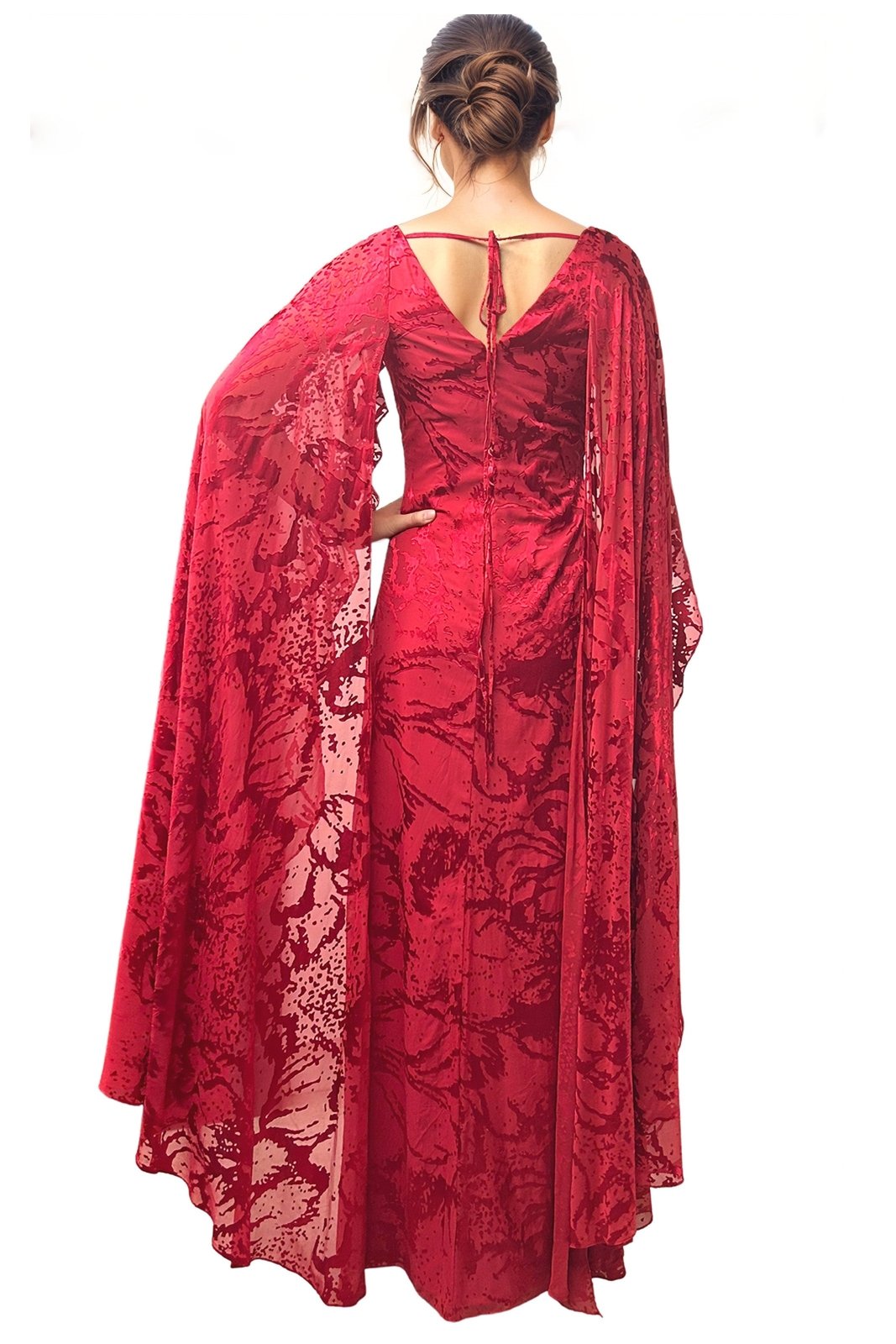 Cape Burn Out Gown