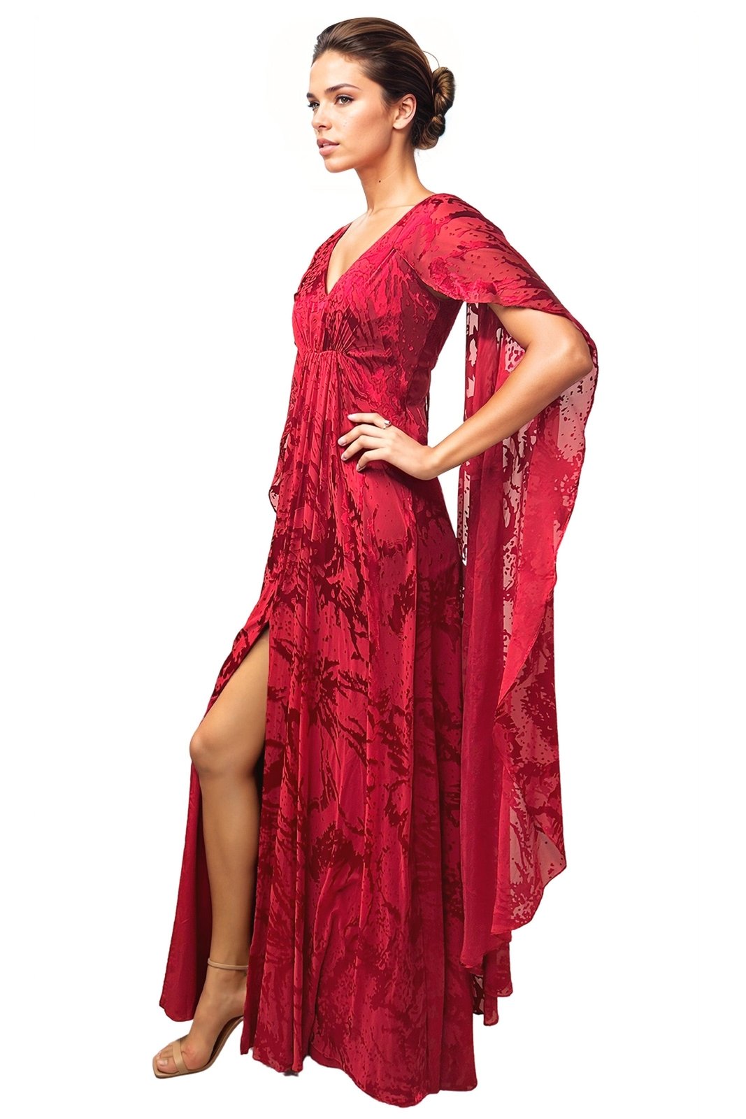 Cape Burn Out Gown