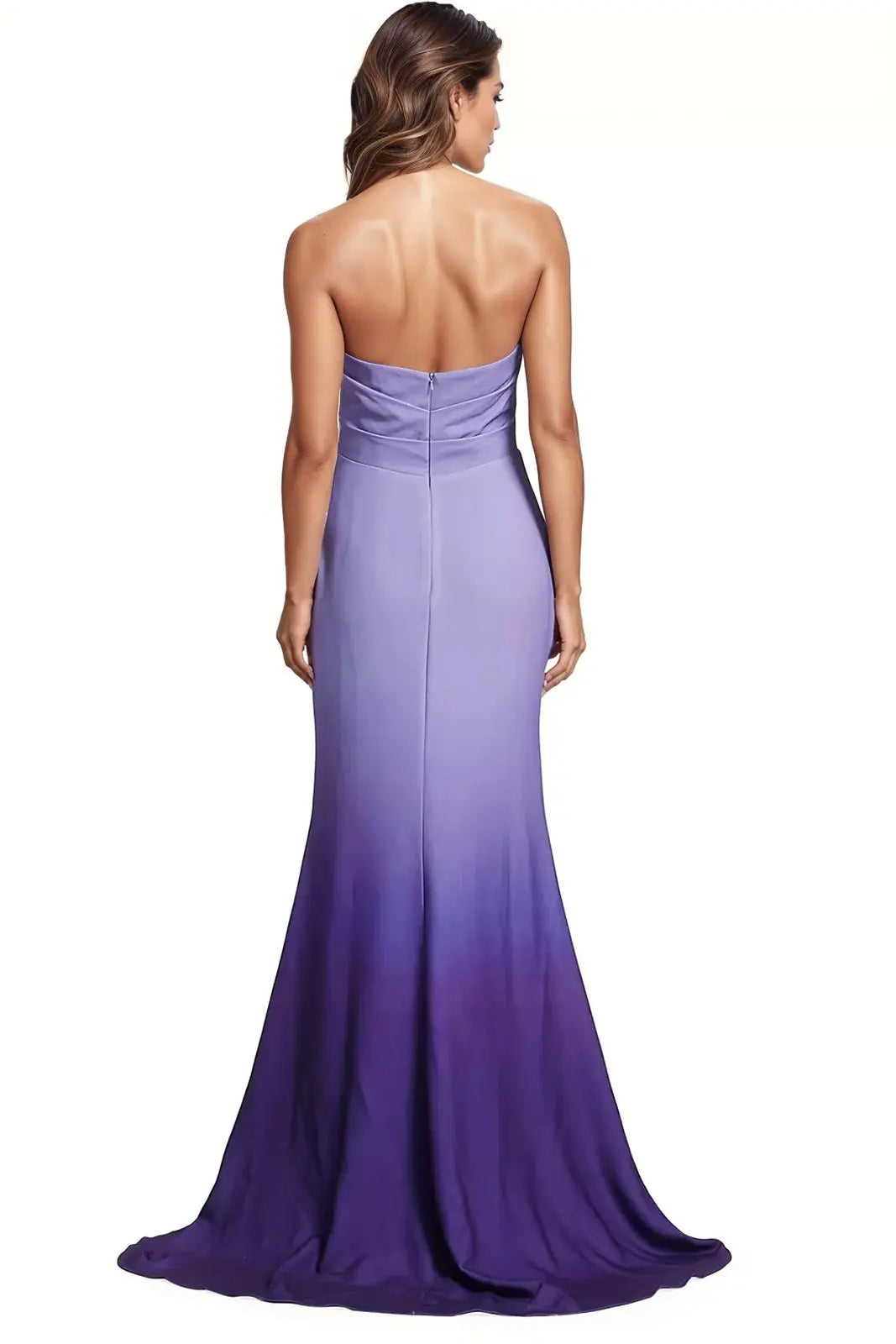 Embellished Halter Ombré Chiffon Gown Gown Rene Ruiz Collection