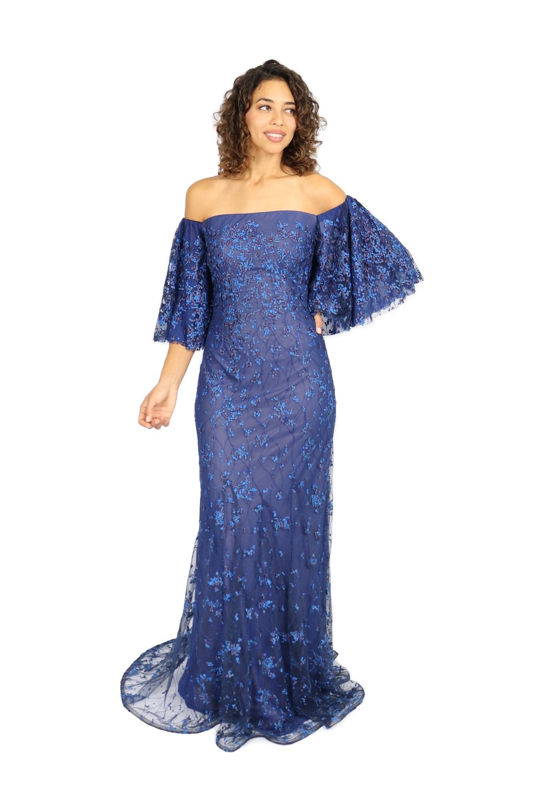 Flamenco Sleeve Fit and Flair Gown