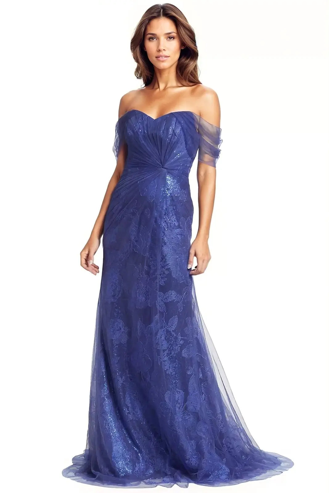 Draped Tulle Off The Shoulder Gown Gown Rene Ruiz Collection