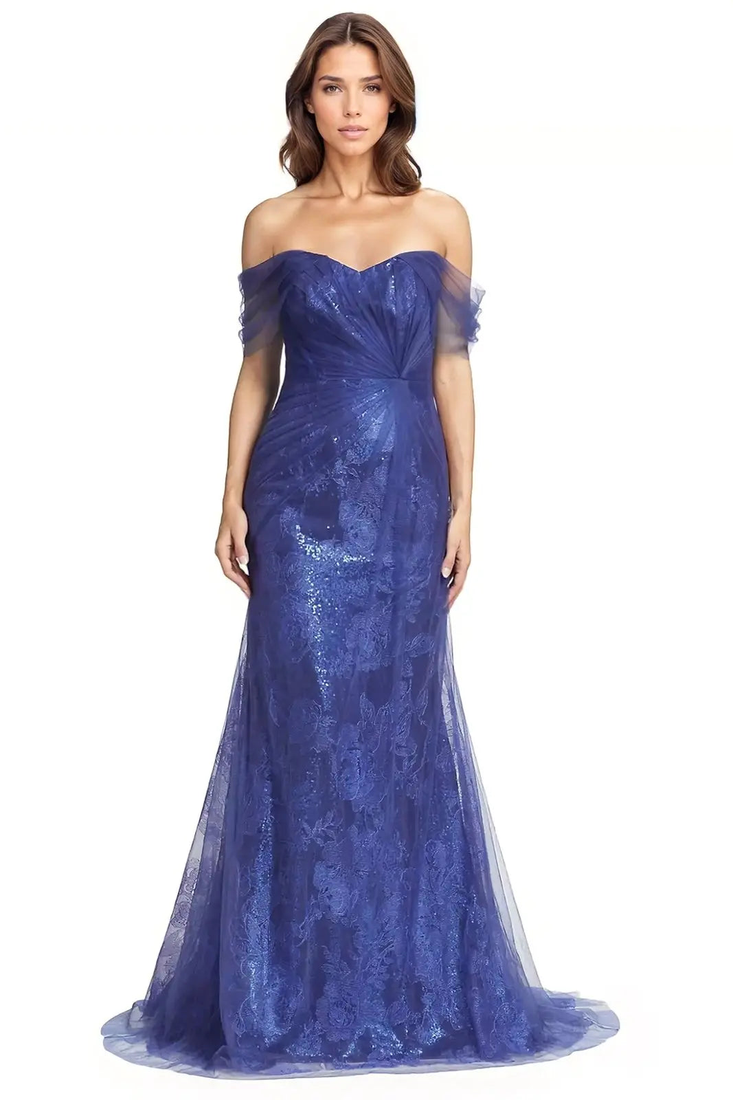 Draped Tulle Off The Shoulder Gown Gown Rene Ruiz Collection