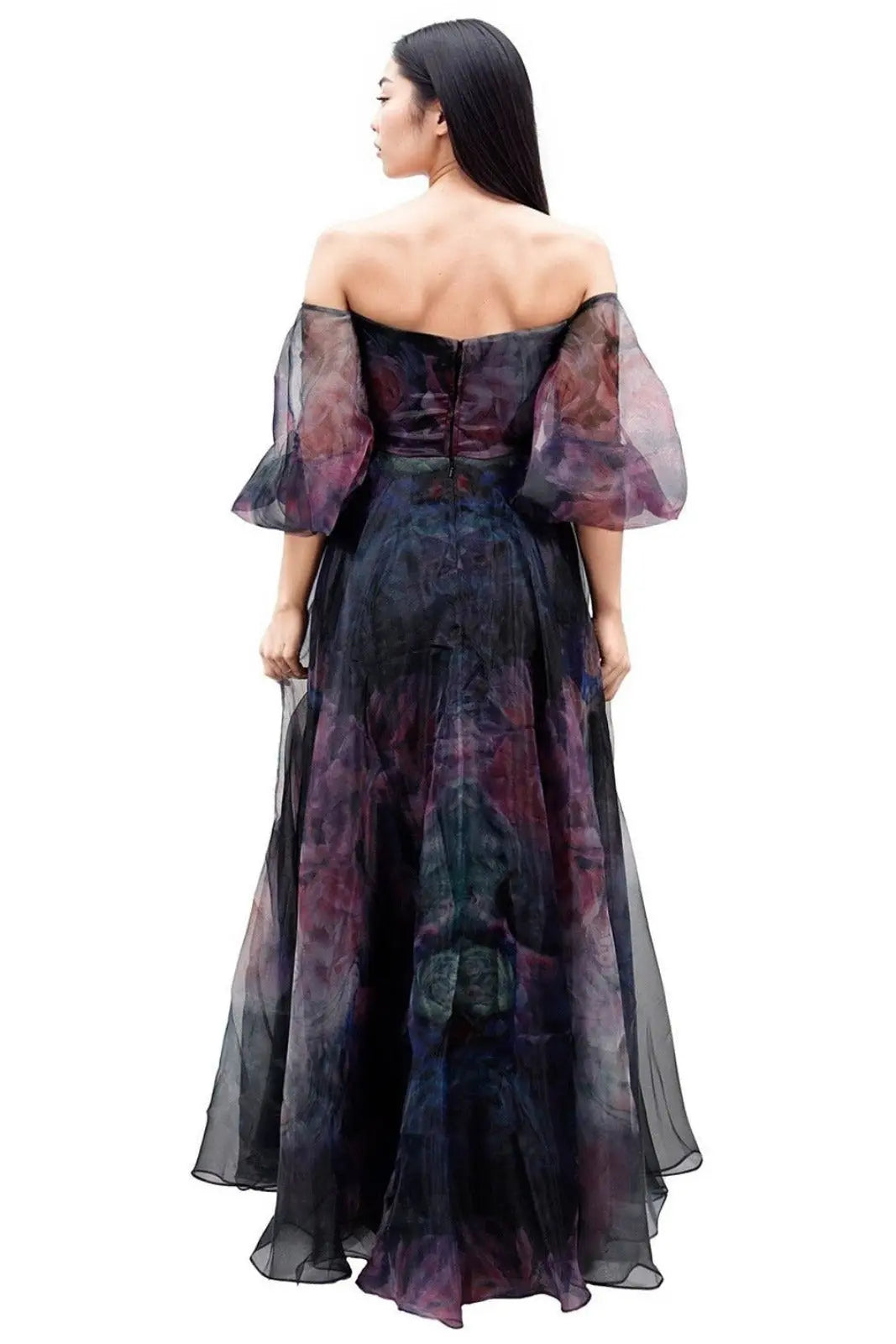 Floral Organza Skirt Skirt Rene Ruiz Collection