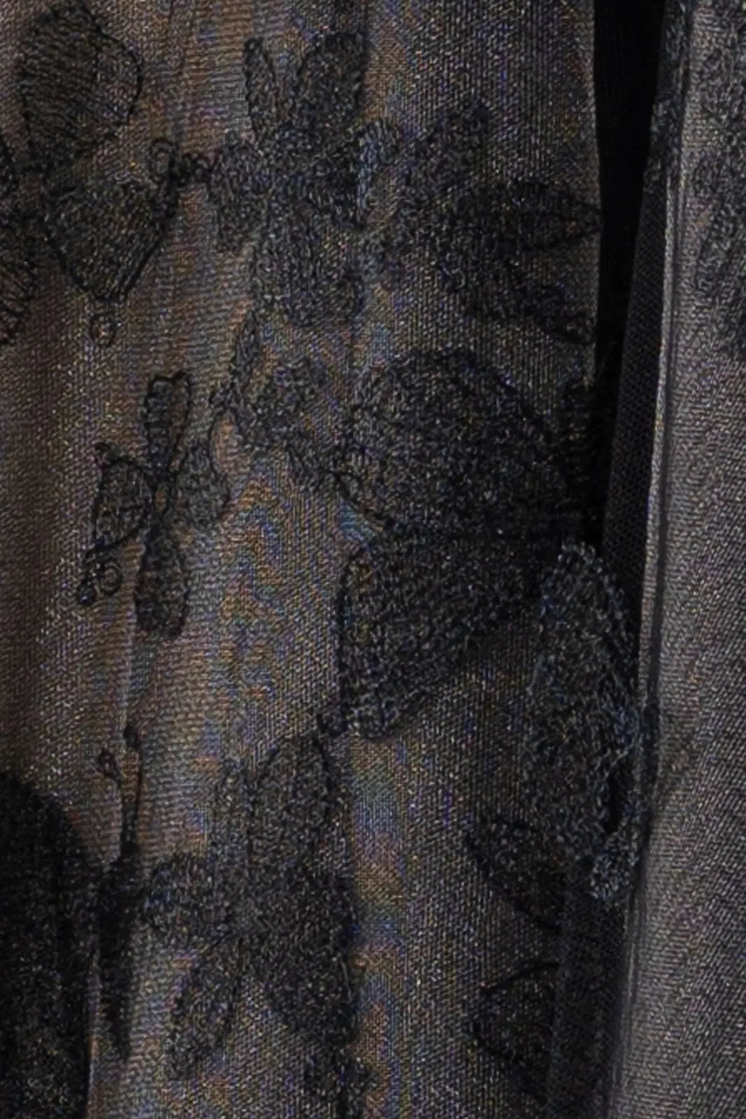 Illusion A-line Embroidered Gown Gown Rene Ruiz Collection