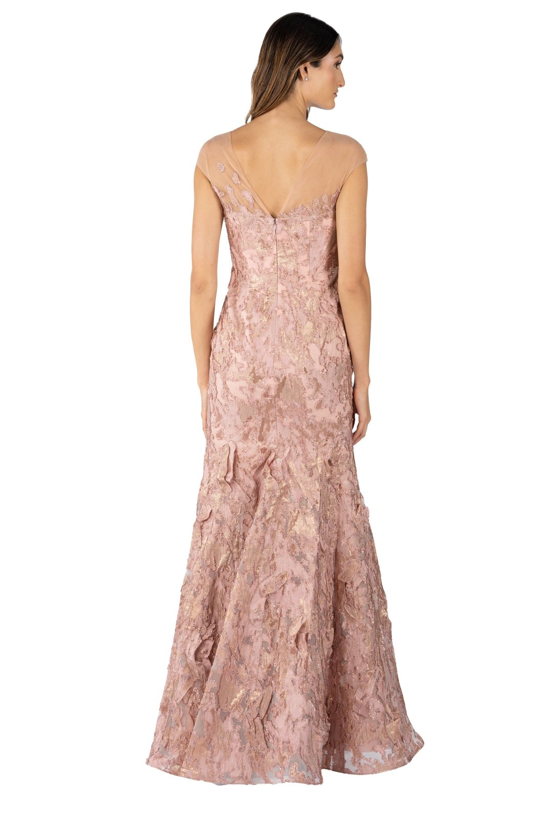 Jacquard Mermaid Gown Gown Rene Ruiz Collection