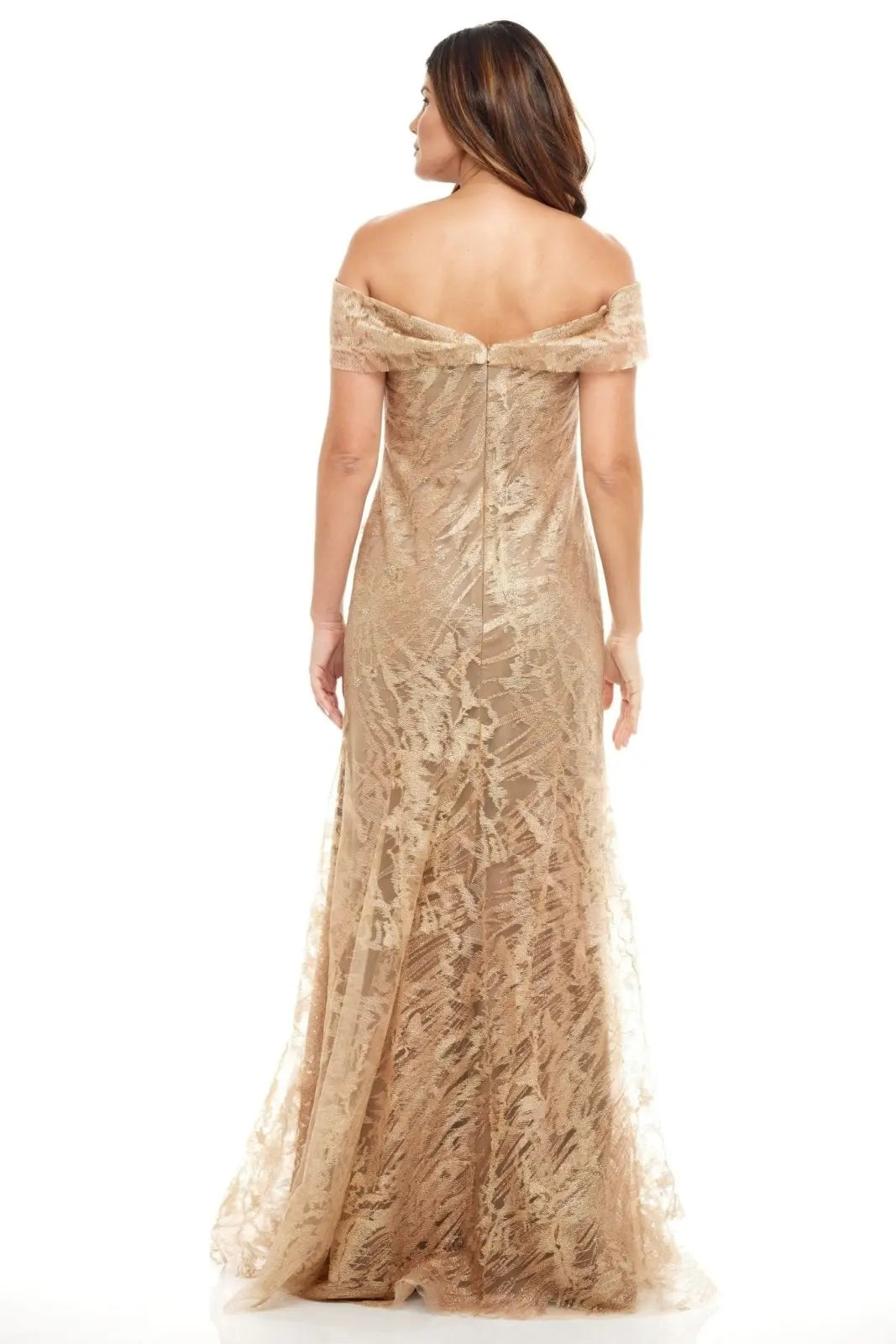 Off the Shoulder Fit and Flare Gown