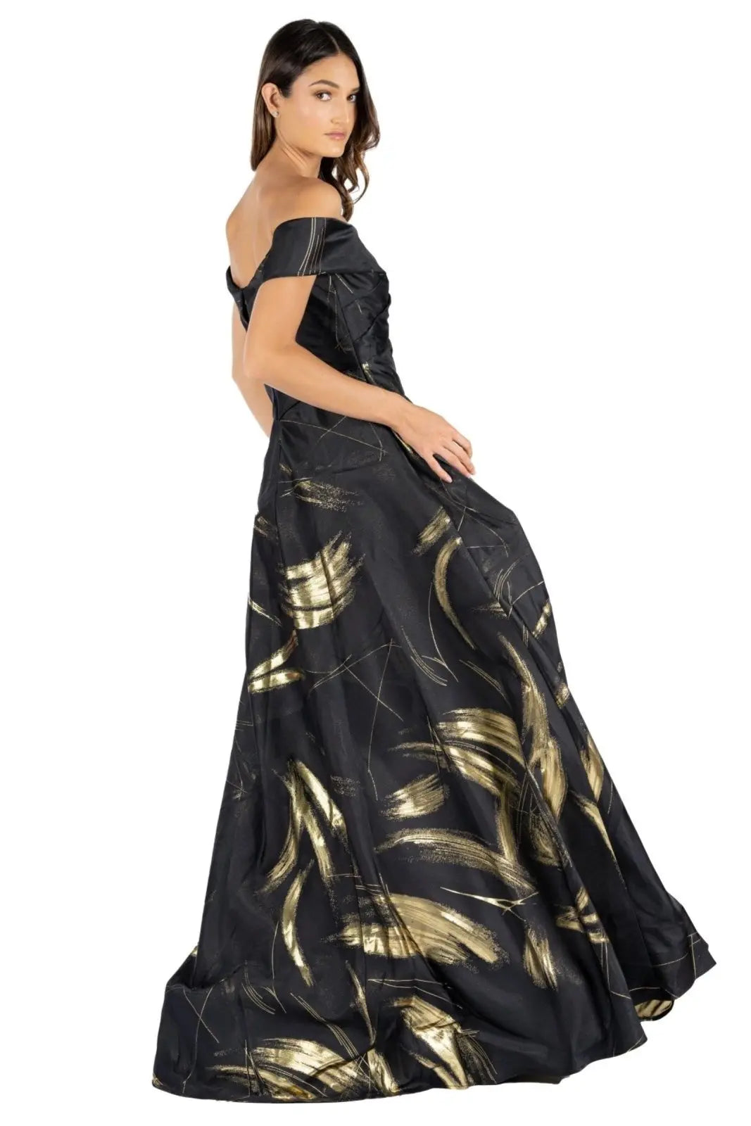 Off The Shoulder A-Line Gown
