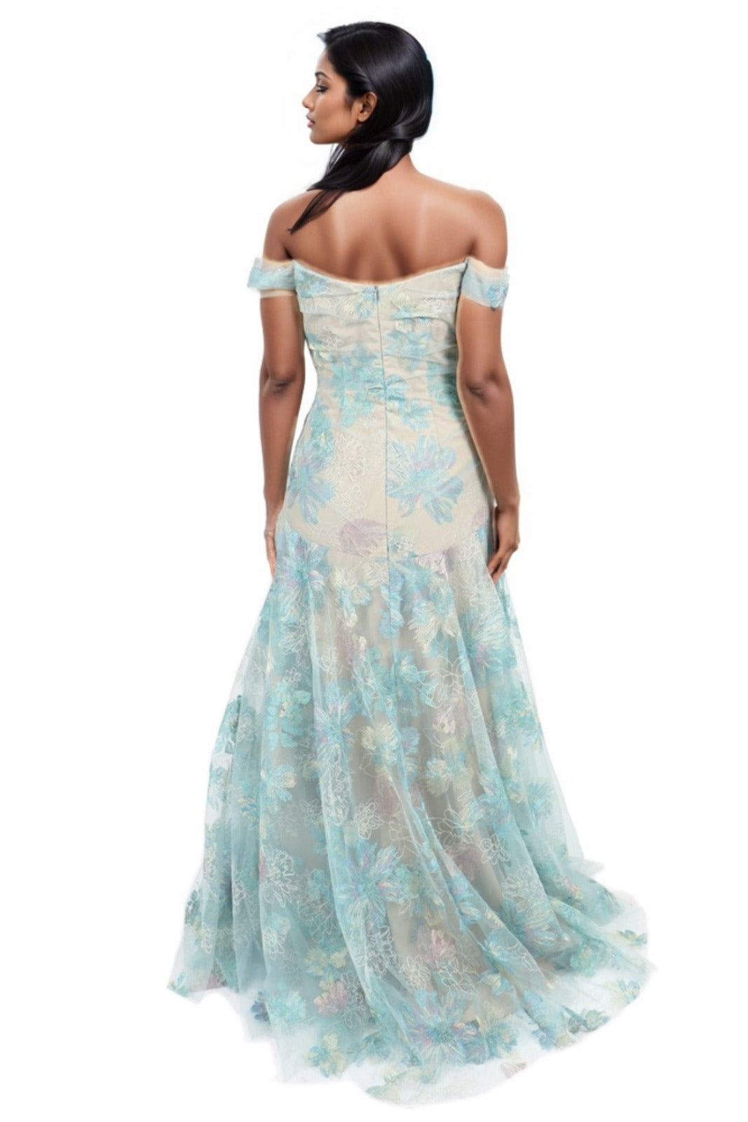 Off The Shoulder A-Line Gown