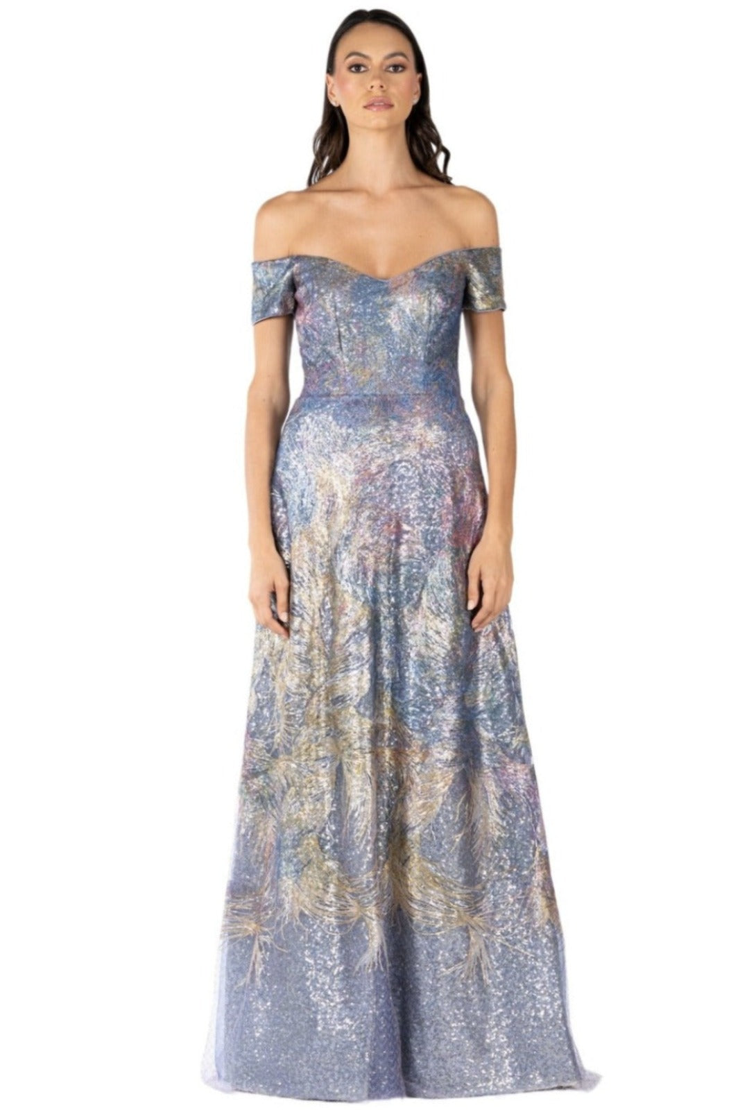 Off The Shoulder A-Line Gown