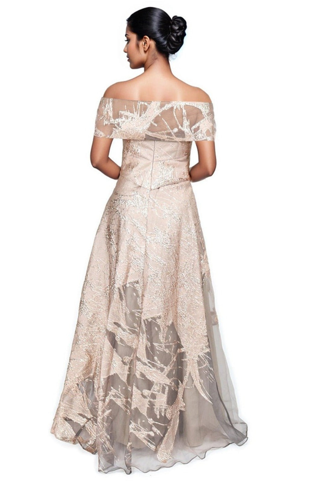 Off The Shoulder A-Line Gown Gown Rene Ruiz Collection