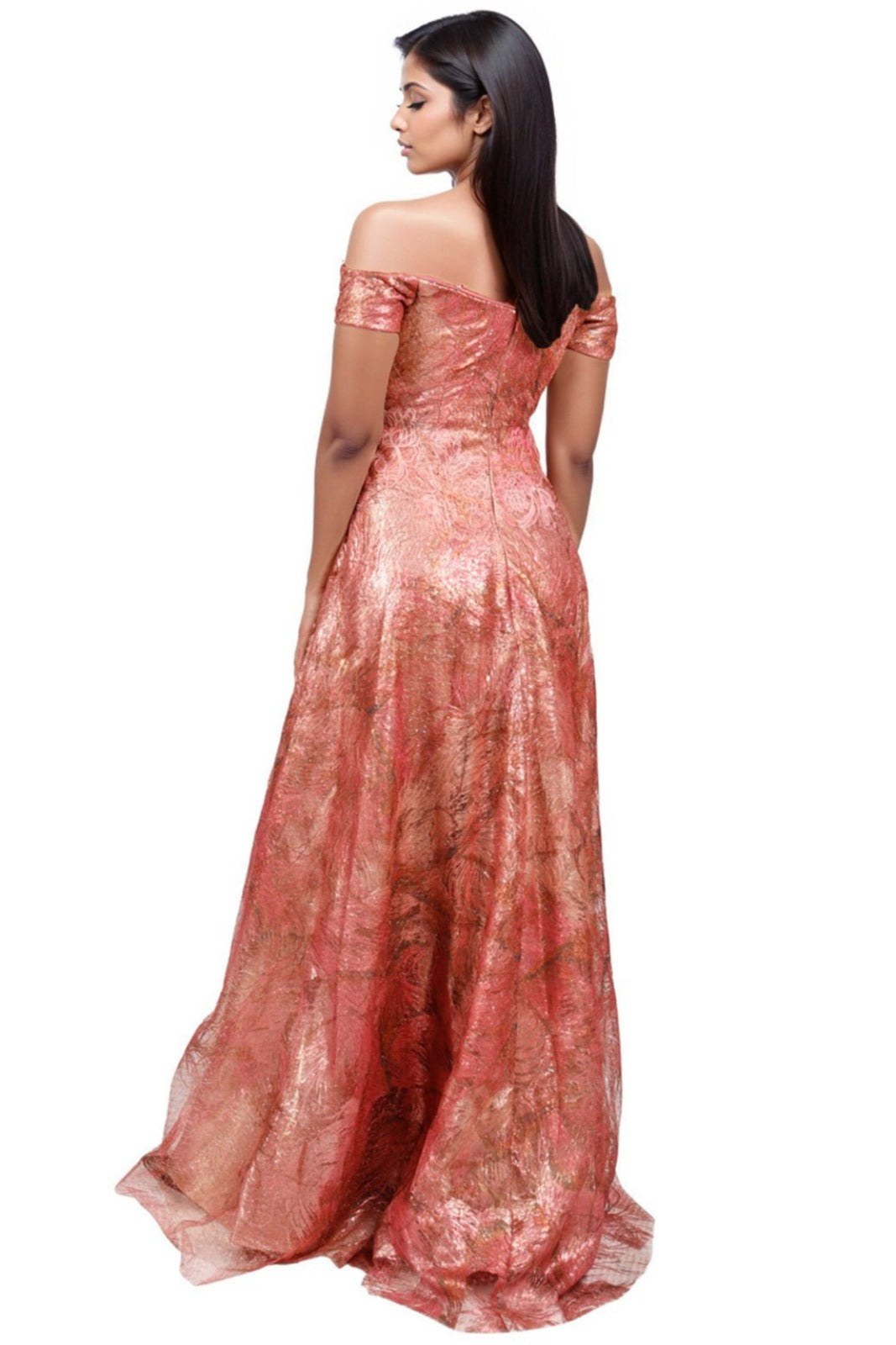 Off The Shoulder A-Line Gown