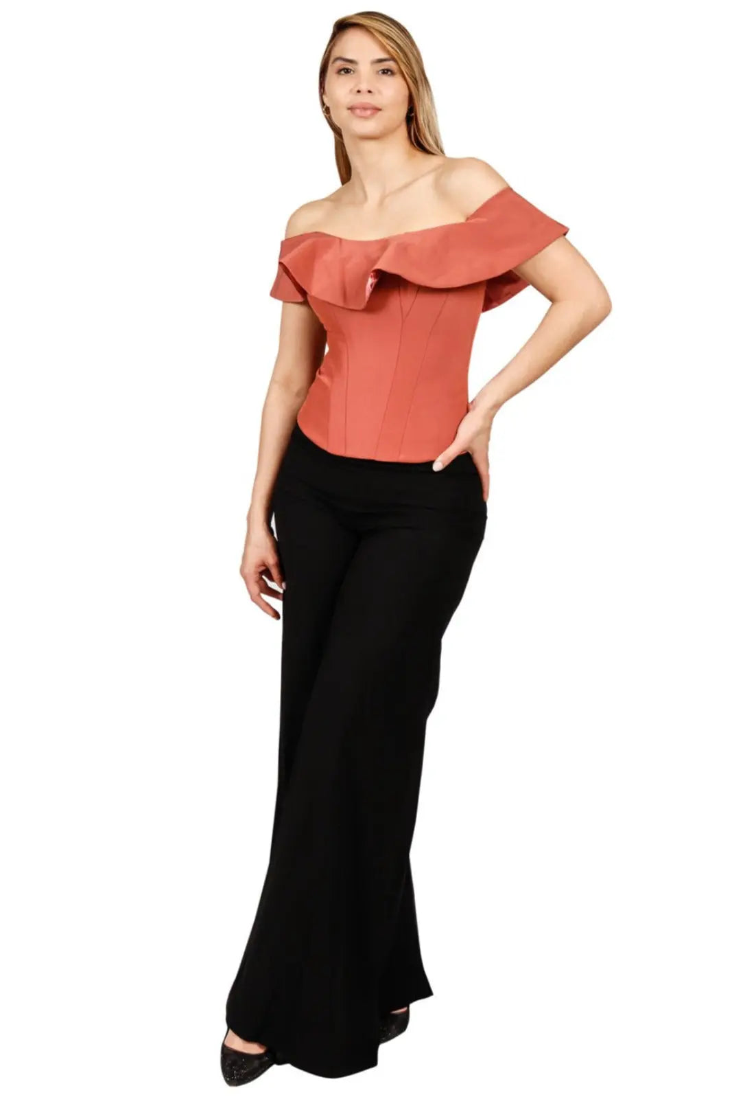 Off The Shoulder Bustier Top Rene Ruiz Collection 2 Red