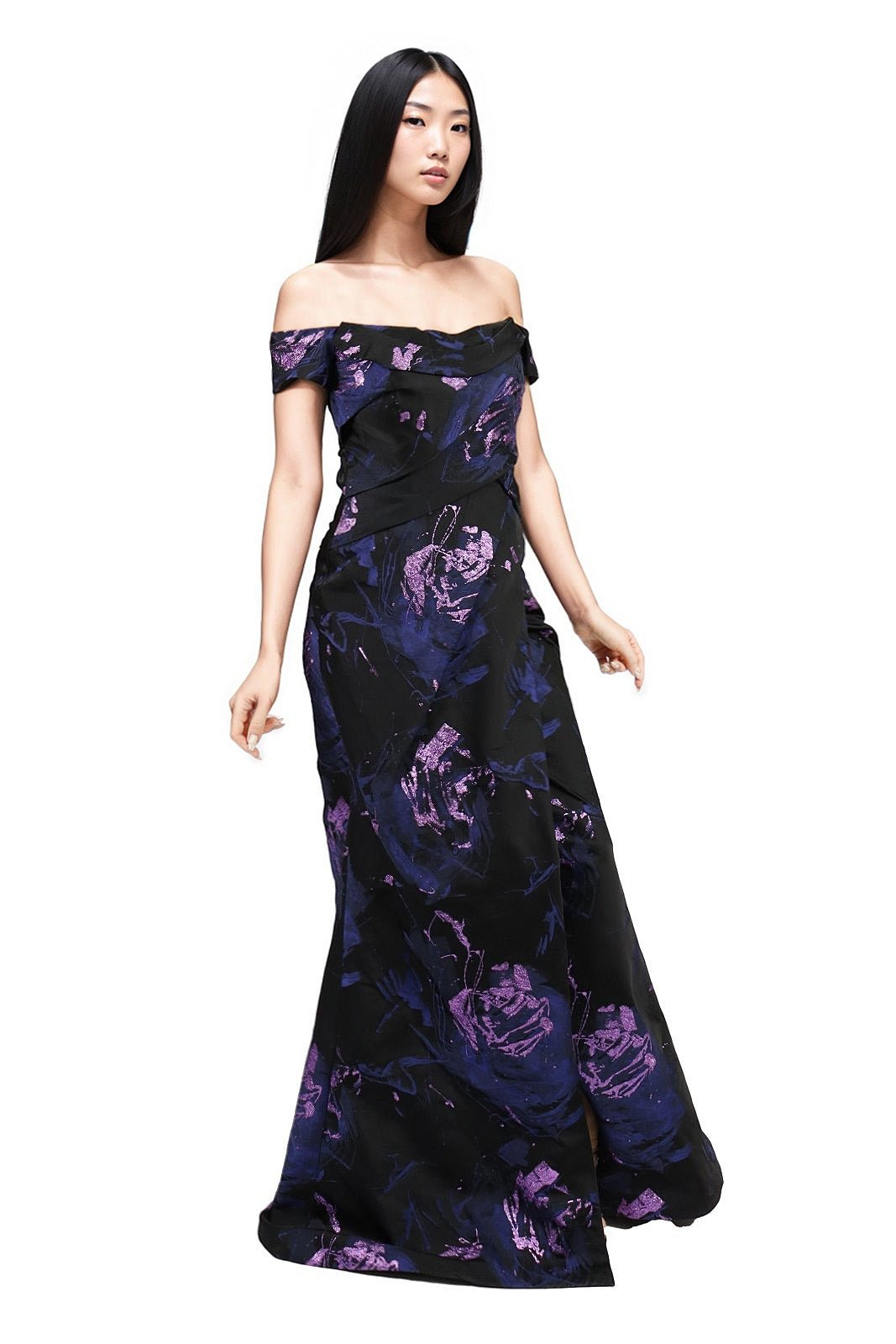 Off The Shoulder Draped Gown