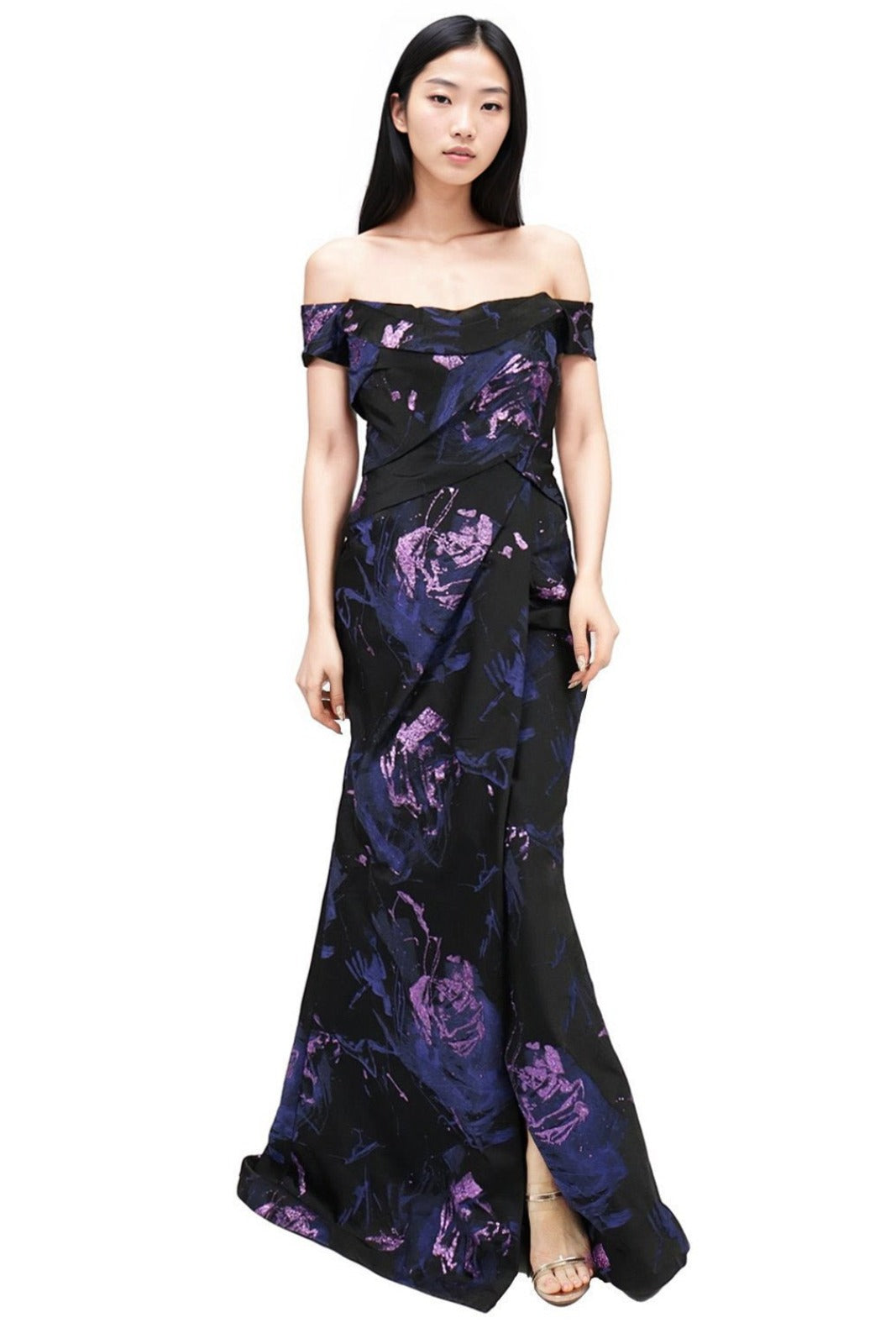 Off The Shoulder Draped Gown