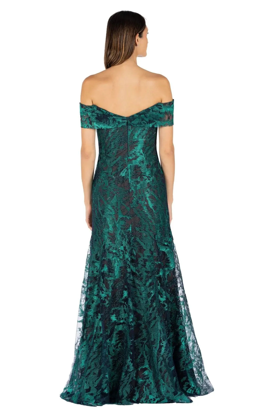 Off the Shoulder Fit and Flare Gown