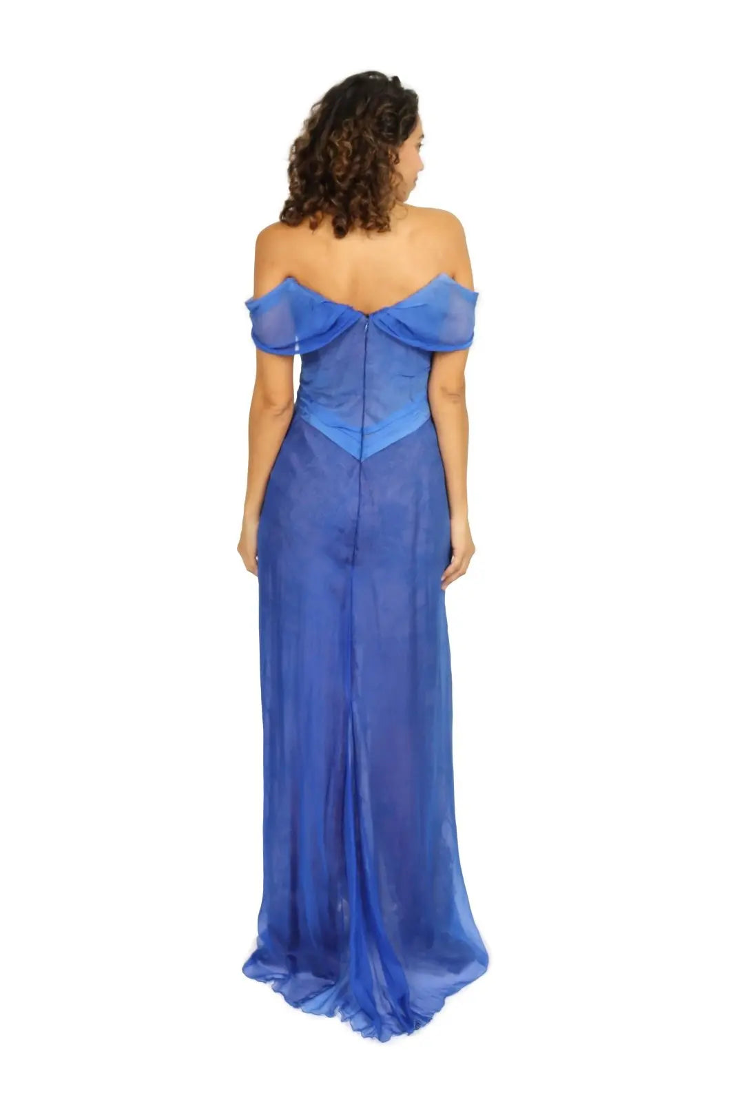 Off the Shoulder Hand Draped Gown
