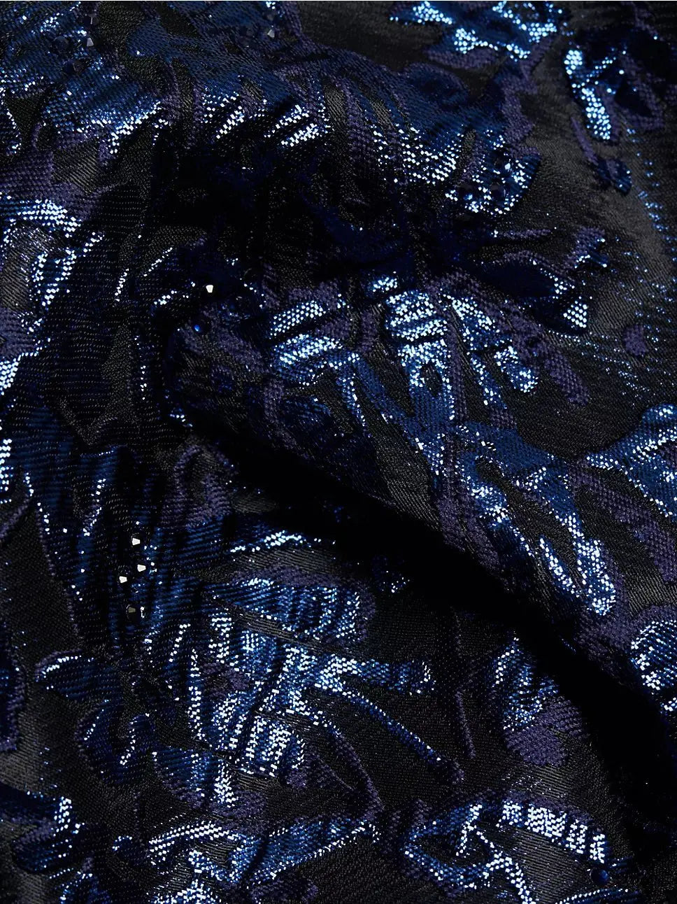Off The Shoulder Puff Sleeve Brocade Gown Gown Rene Ruiz Collection
