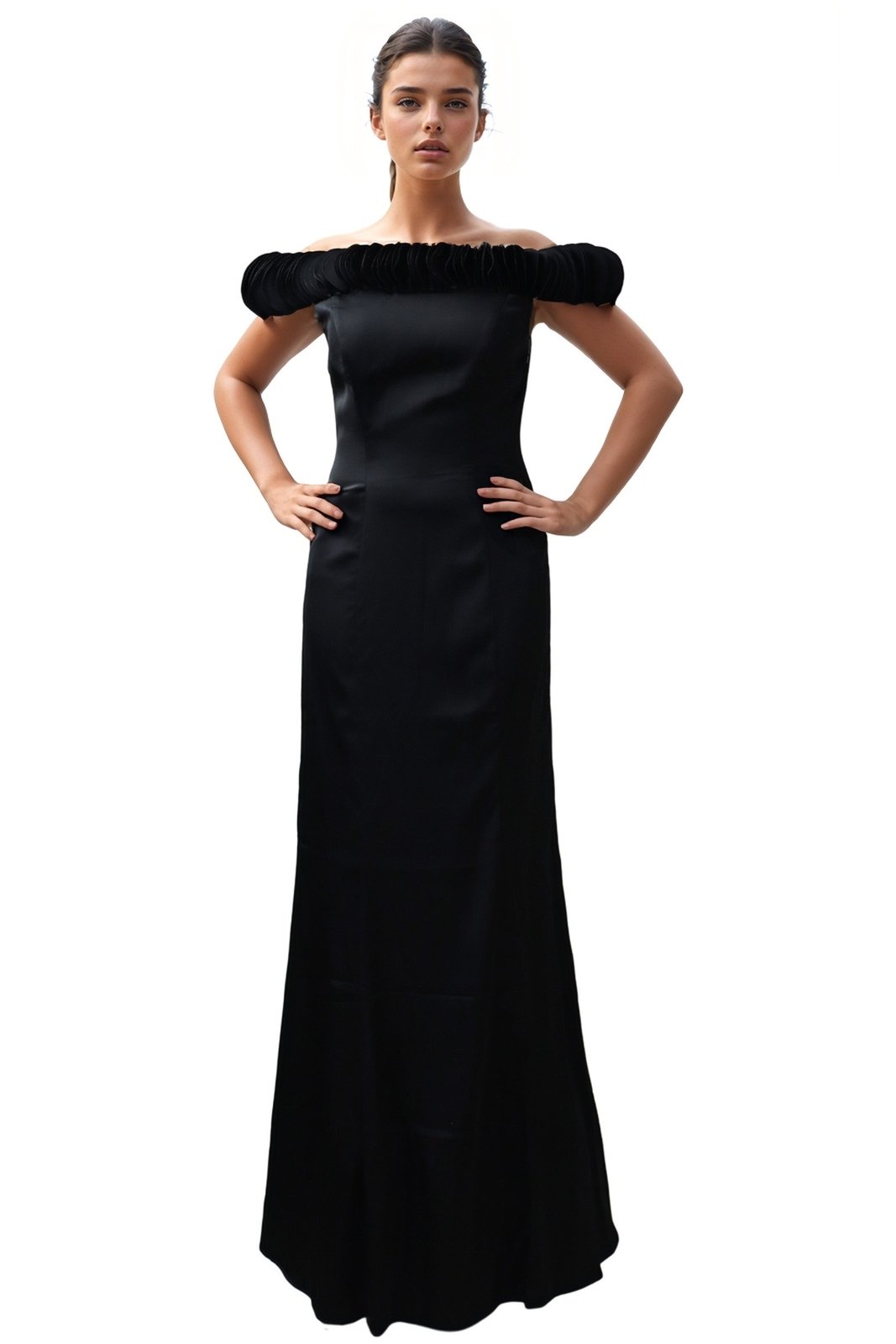 Off The Shoulder Ruffle Gown