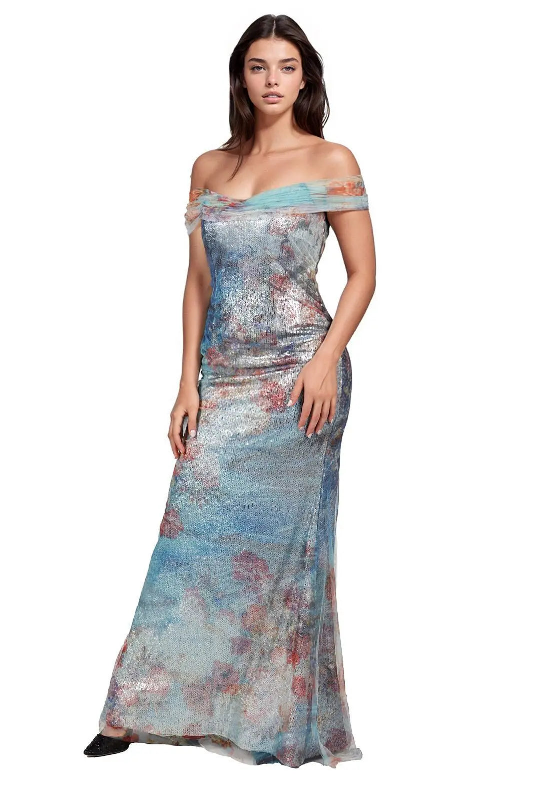 Off The Shoulder Tulle Gown