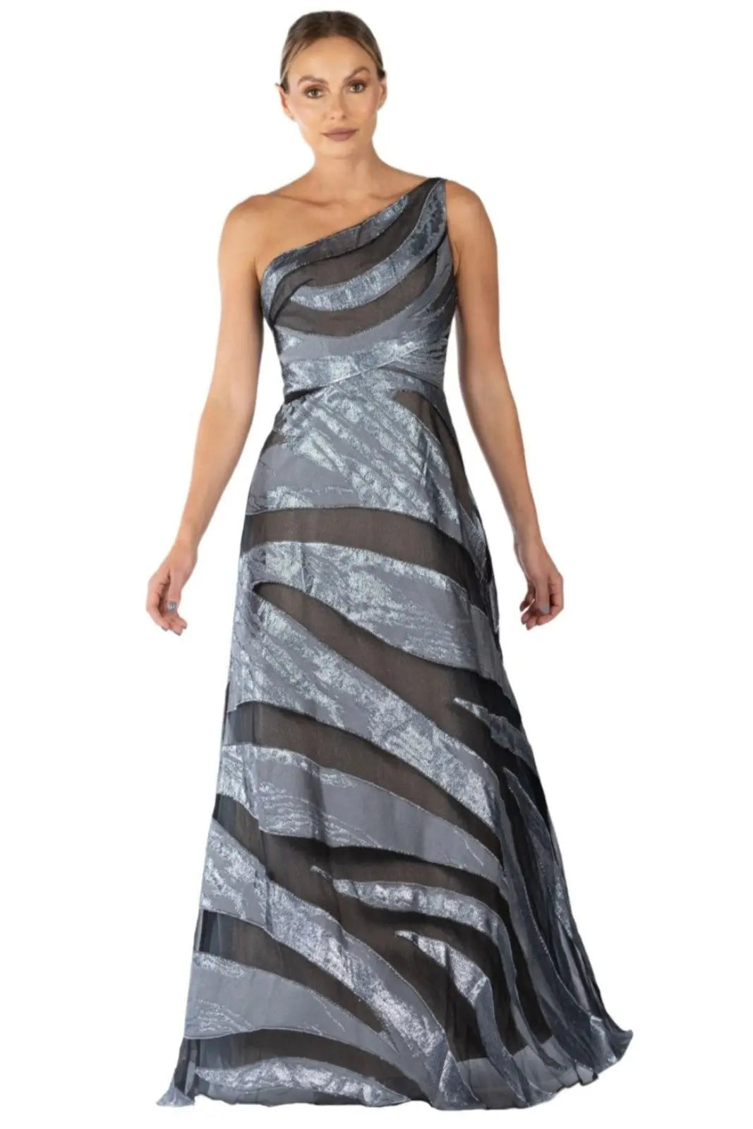 One Shoulder A-Line Gown
