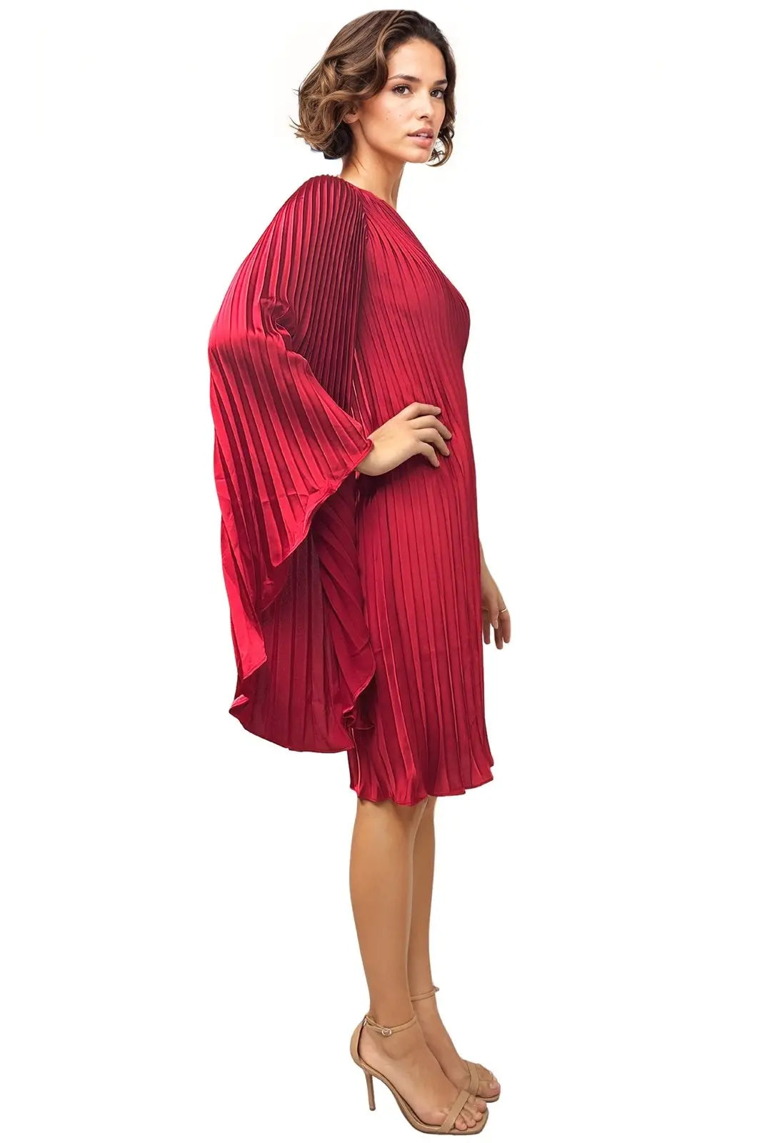 One Shoulder Pleated Cocktail Cocktail Rene Ruiz Collection