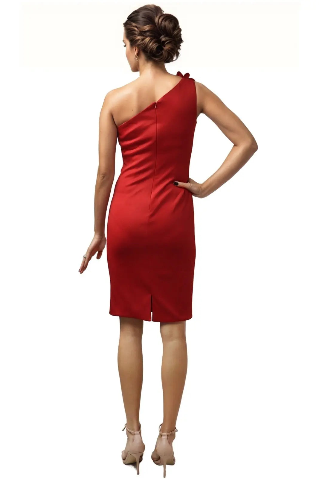 One Shoulder Sheath Cocktail