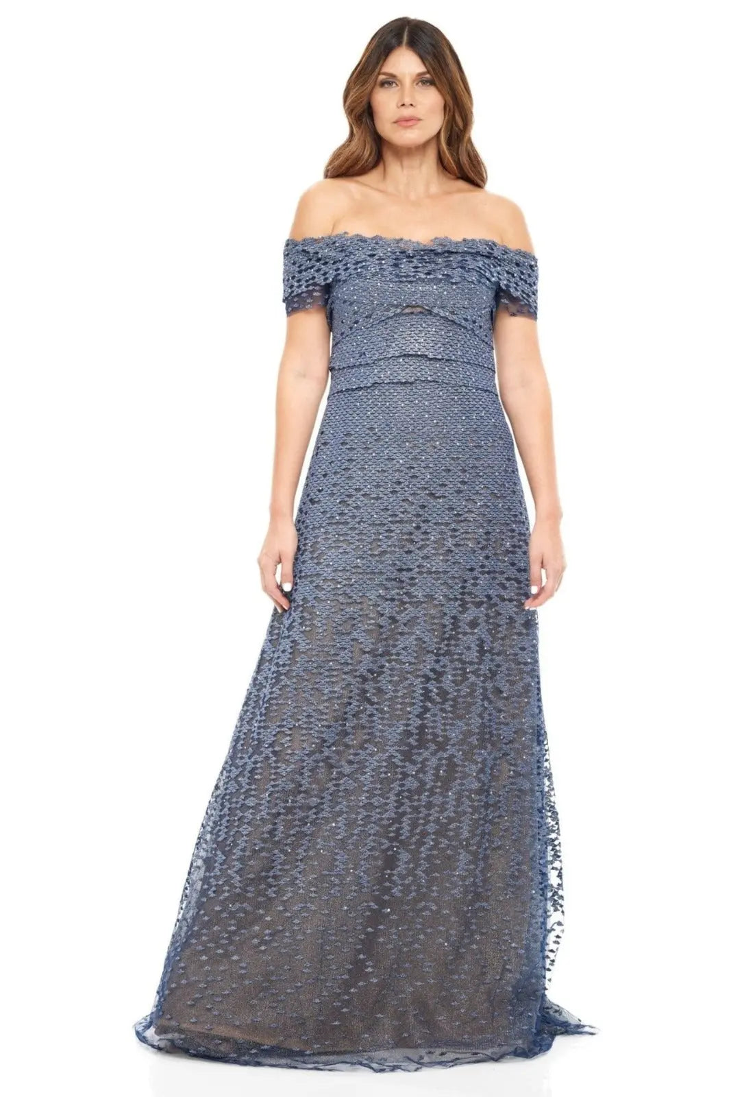 Off The Shoulder A-Line Gown Gown Rene Ruiz Collection