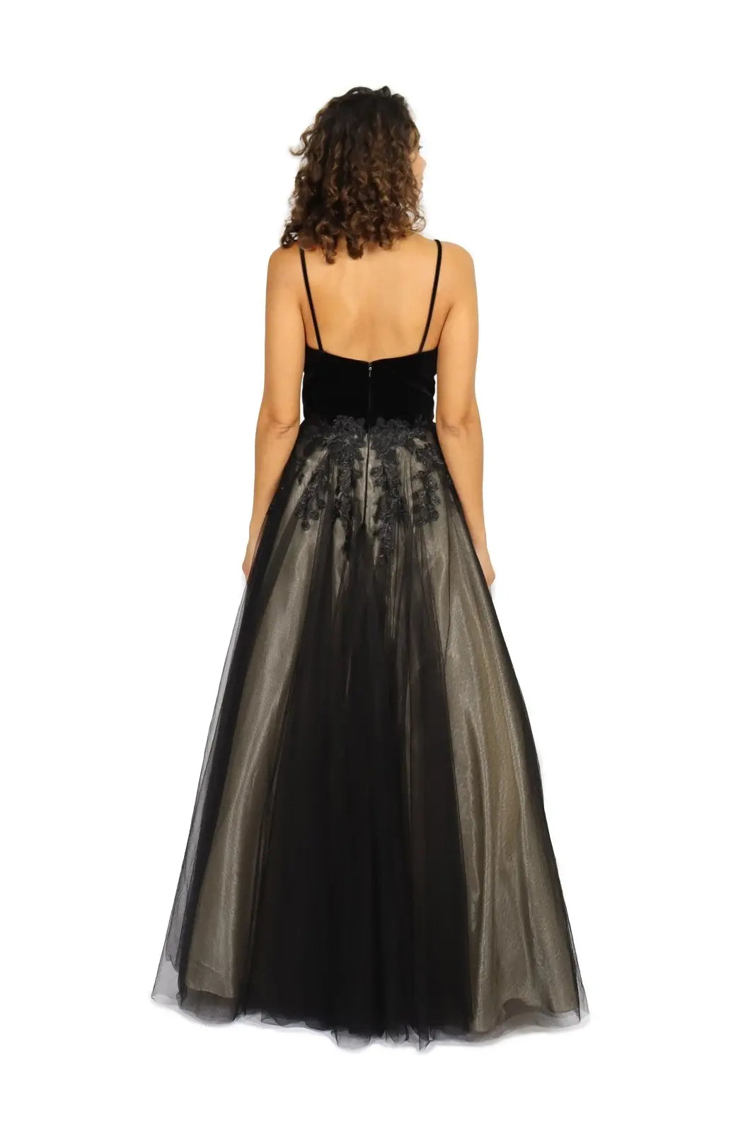 Plunging A-line Gown