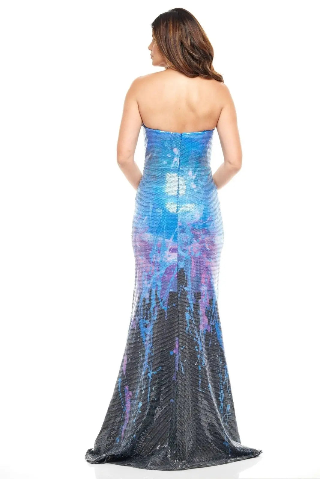 Strapless Fit and Flare Gown Gown Rene Ruiz Collection