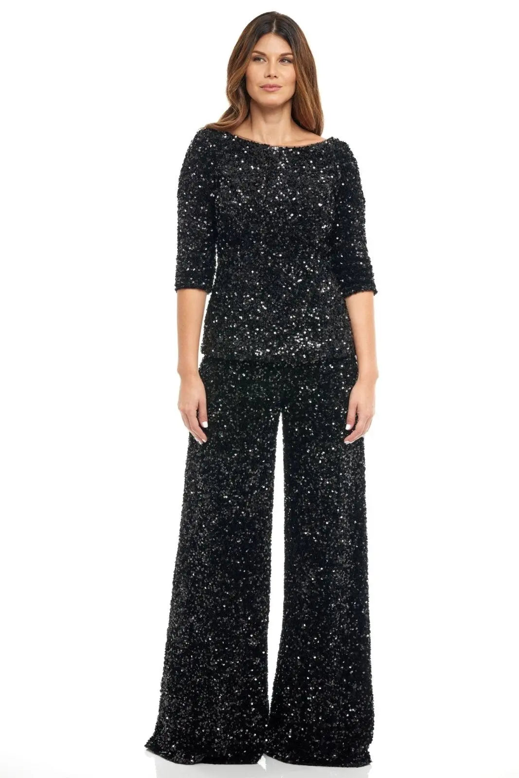 Sequin Palazzo Pant Pants Rene Ruiz Collection