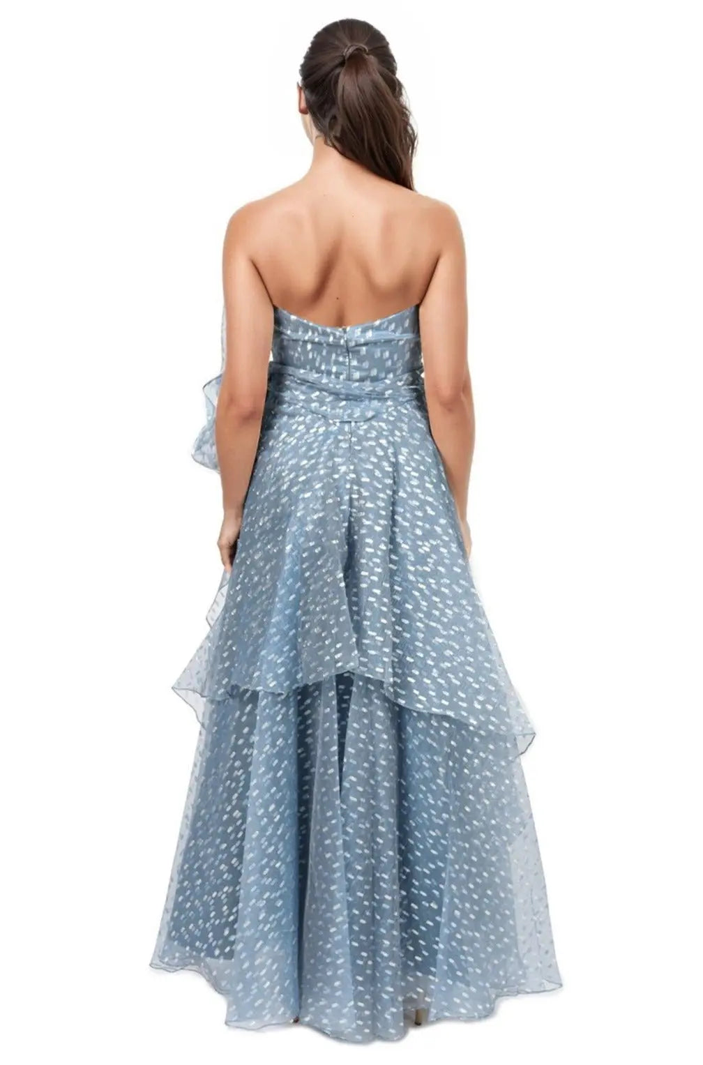 Strapless A-Line Gown with Belt