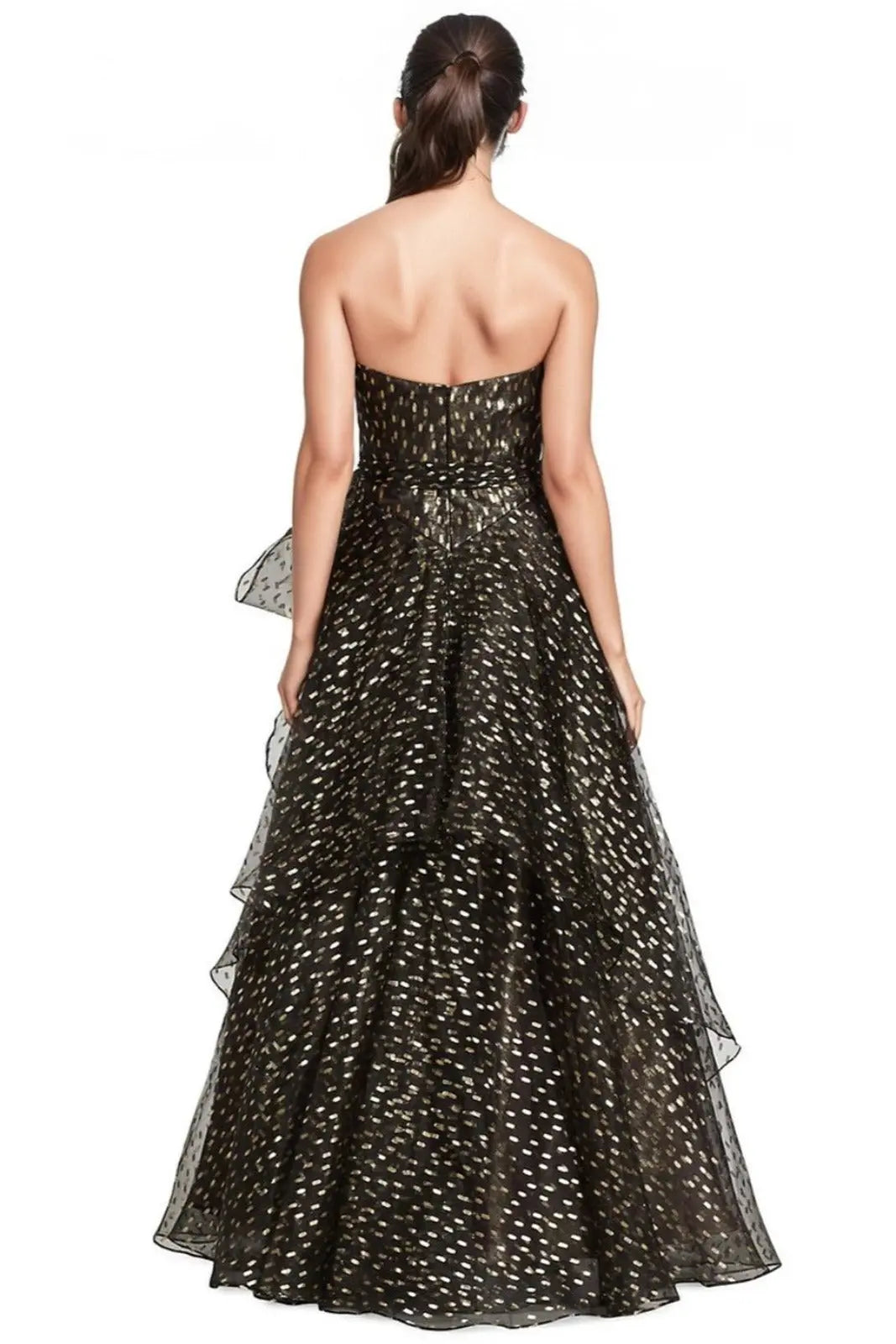 Strapless A-Line Gown with Belt