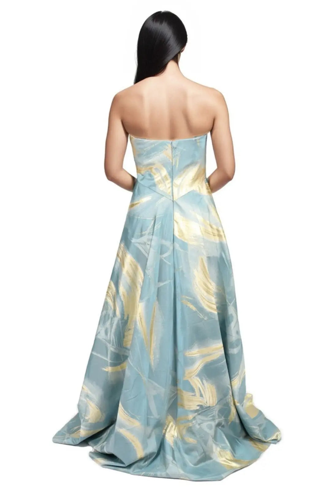 Strapless Brocade Gown