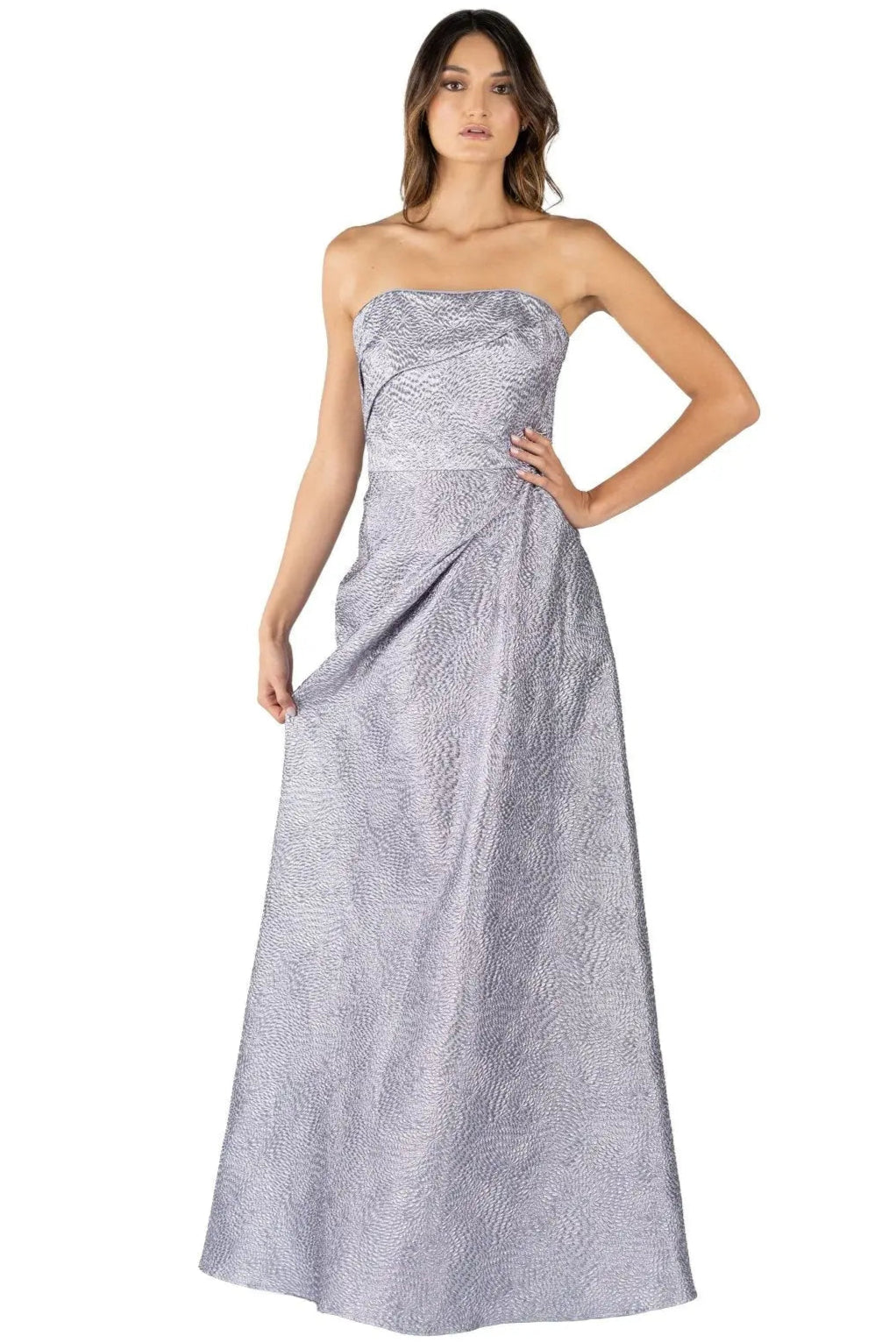 Strapless Brocade Gown Gown Rene Ruiz Collection