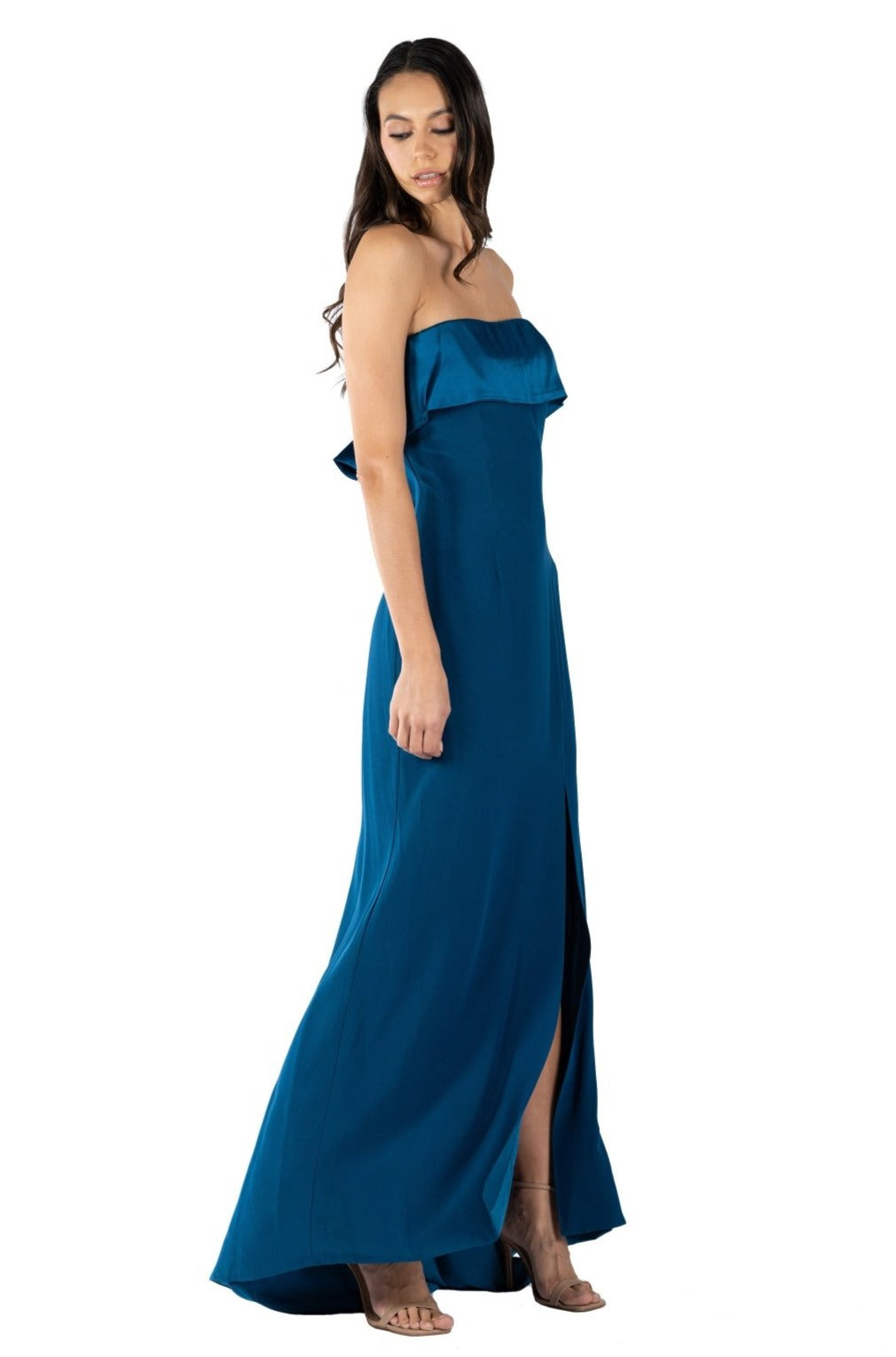 Strapless Column Gown