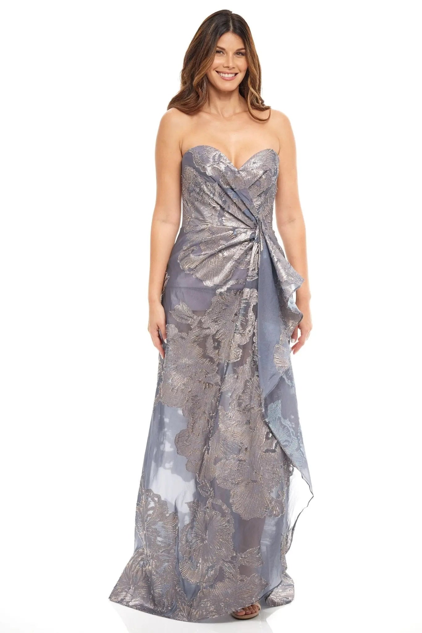 Strapless Draped Gown Gown Rene Ruiz Collection