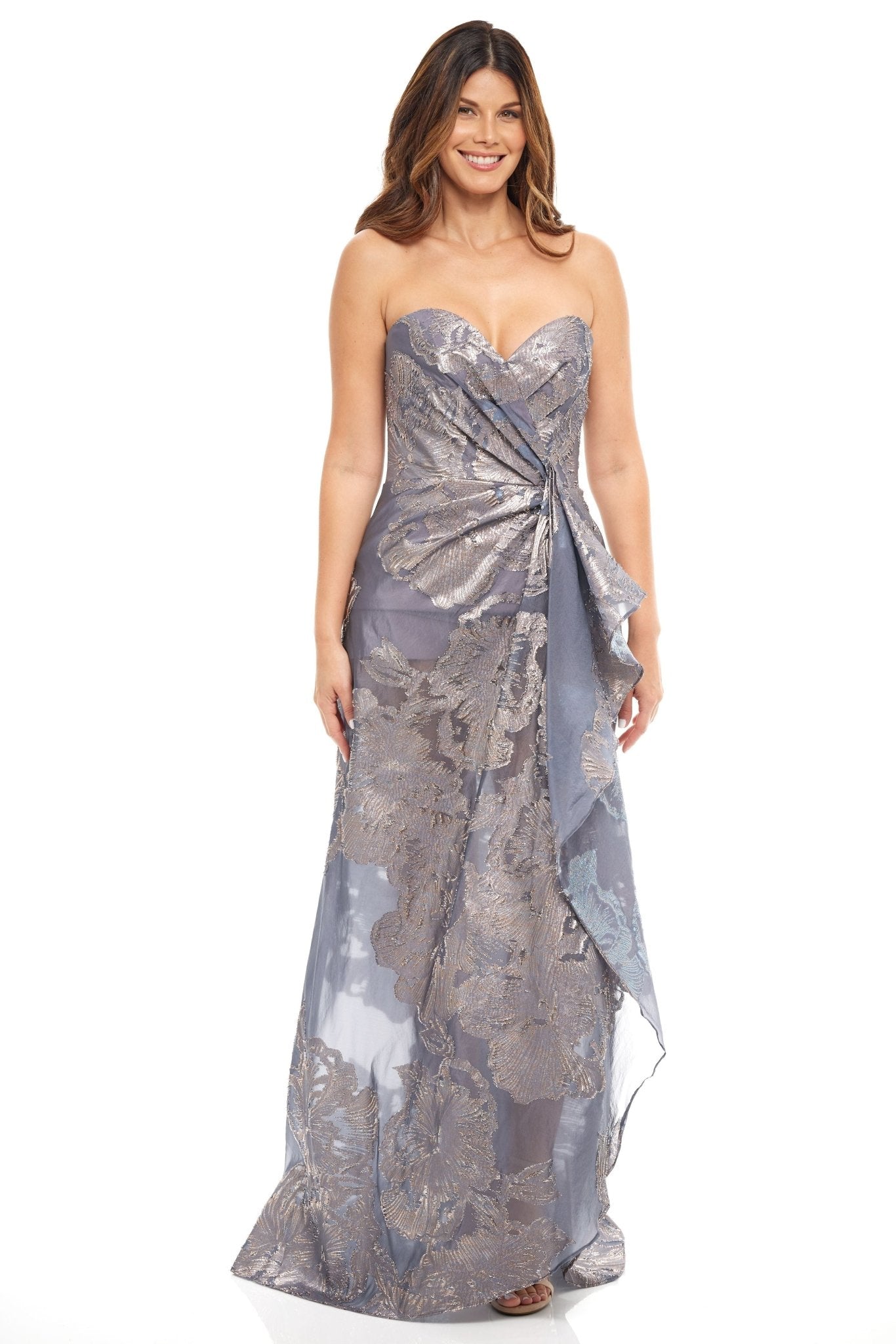 Strapless Draped Gown Gown Rene Ruiz Collection
