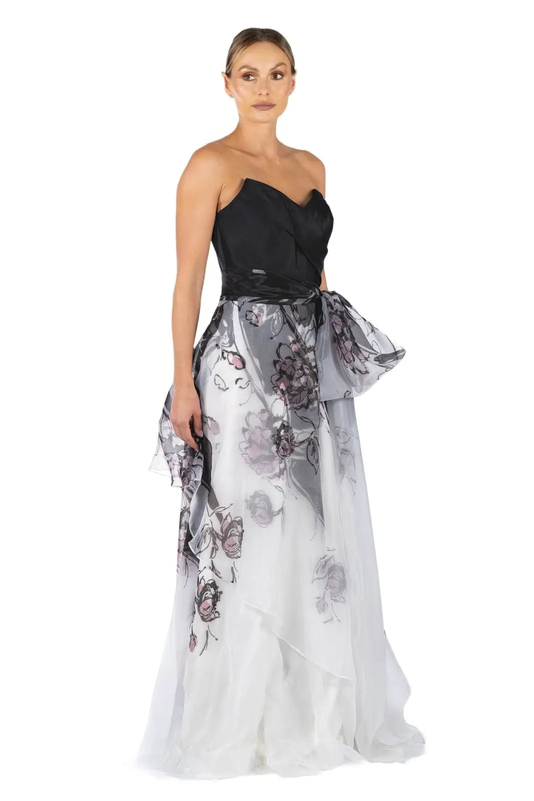 Strapless Hand Draped A-Line Gown Gown Rene Ruiz Collection