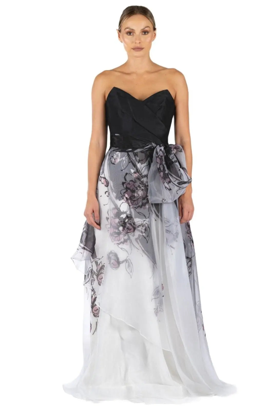Strapless hand draped A-line gown - Rene Ruiz Collection Strapless hand draped A-line gown - Rene Ruiz Collection