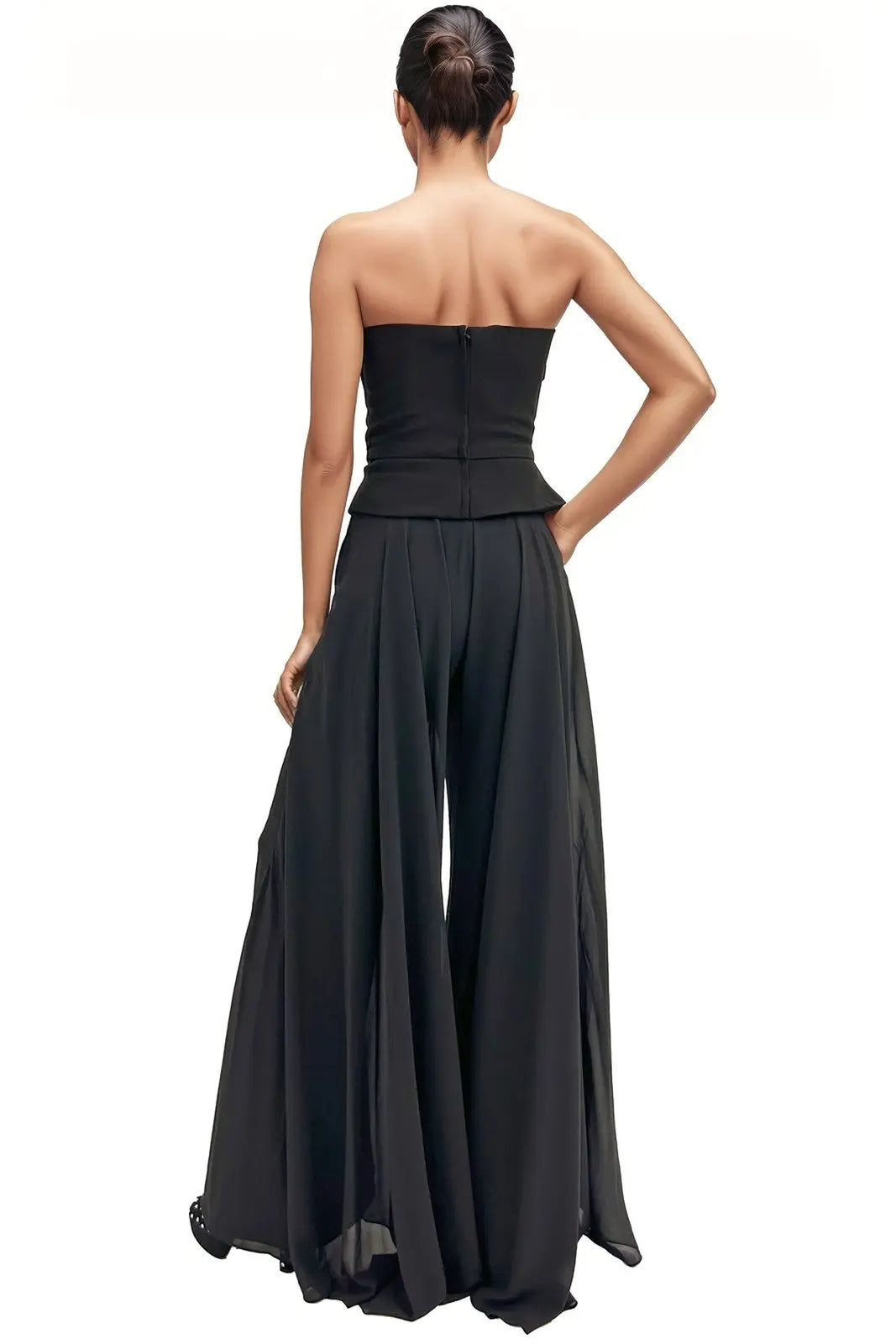 Strapless Hand Draped Knit Bustier Top Top Rene Ruiz Collection