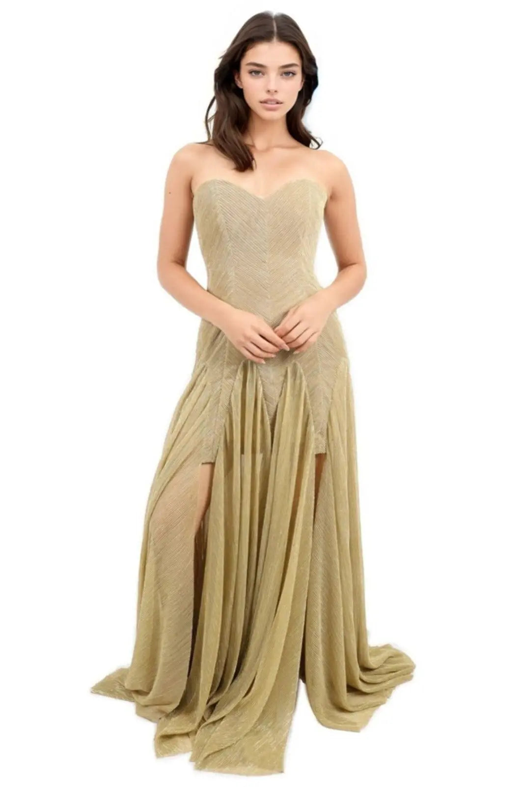 Strapless Sweetheart Bias Gown