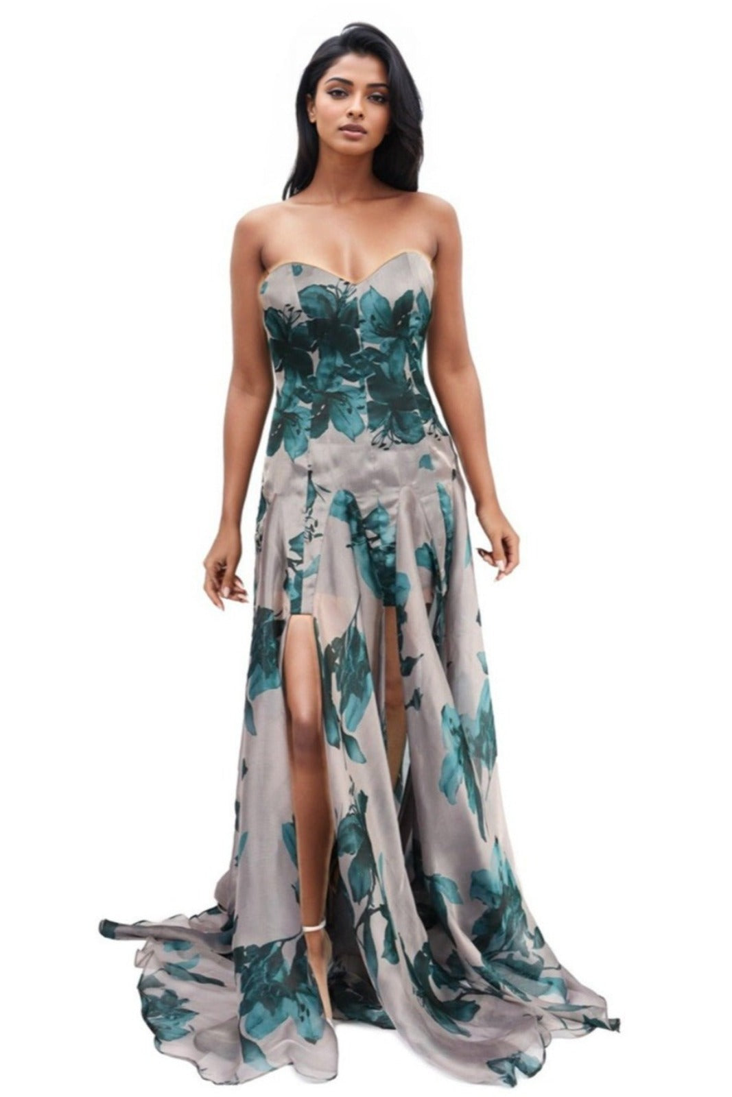 Strapless Sweetheart Carwash Gown
