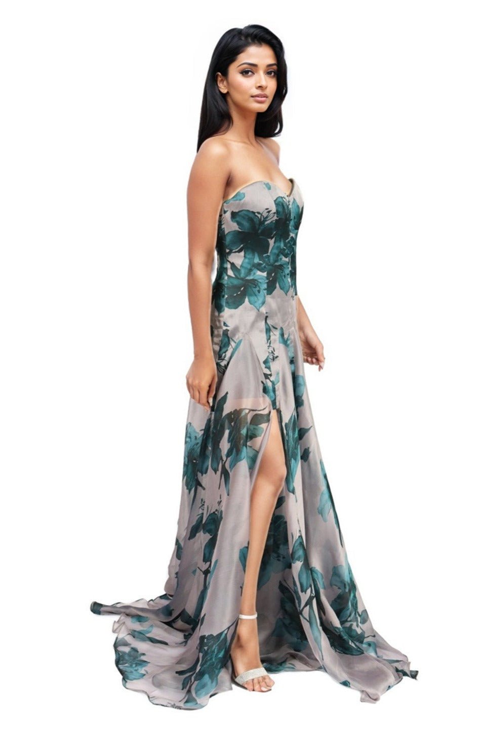 Strapless Sweetheart Carwash Gown