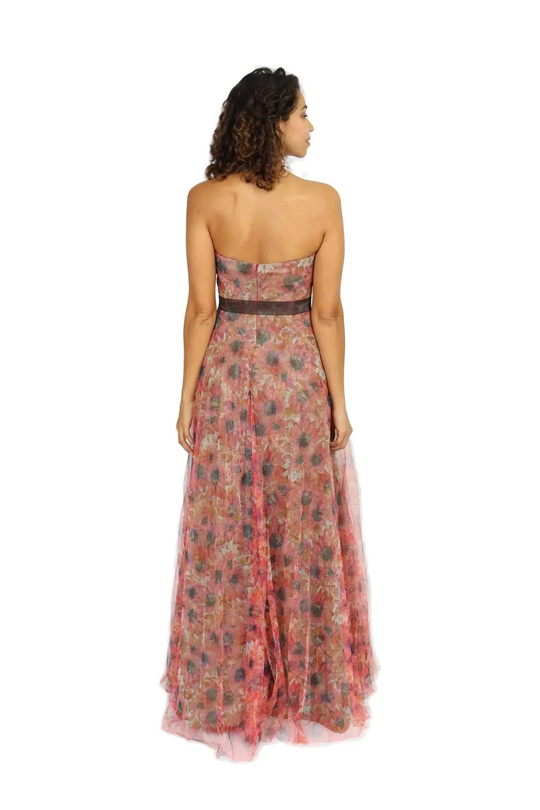 Strapless Sweetheart Pleated Gown