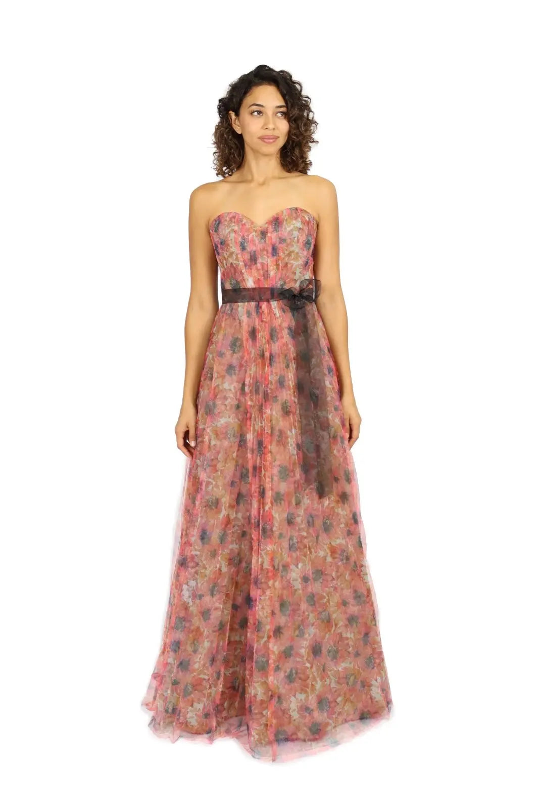 Strapless Sweetheart Pleated Gown