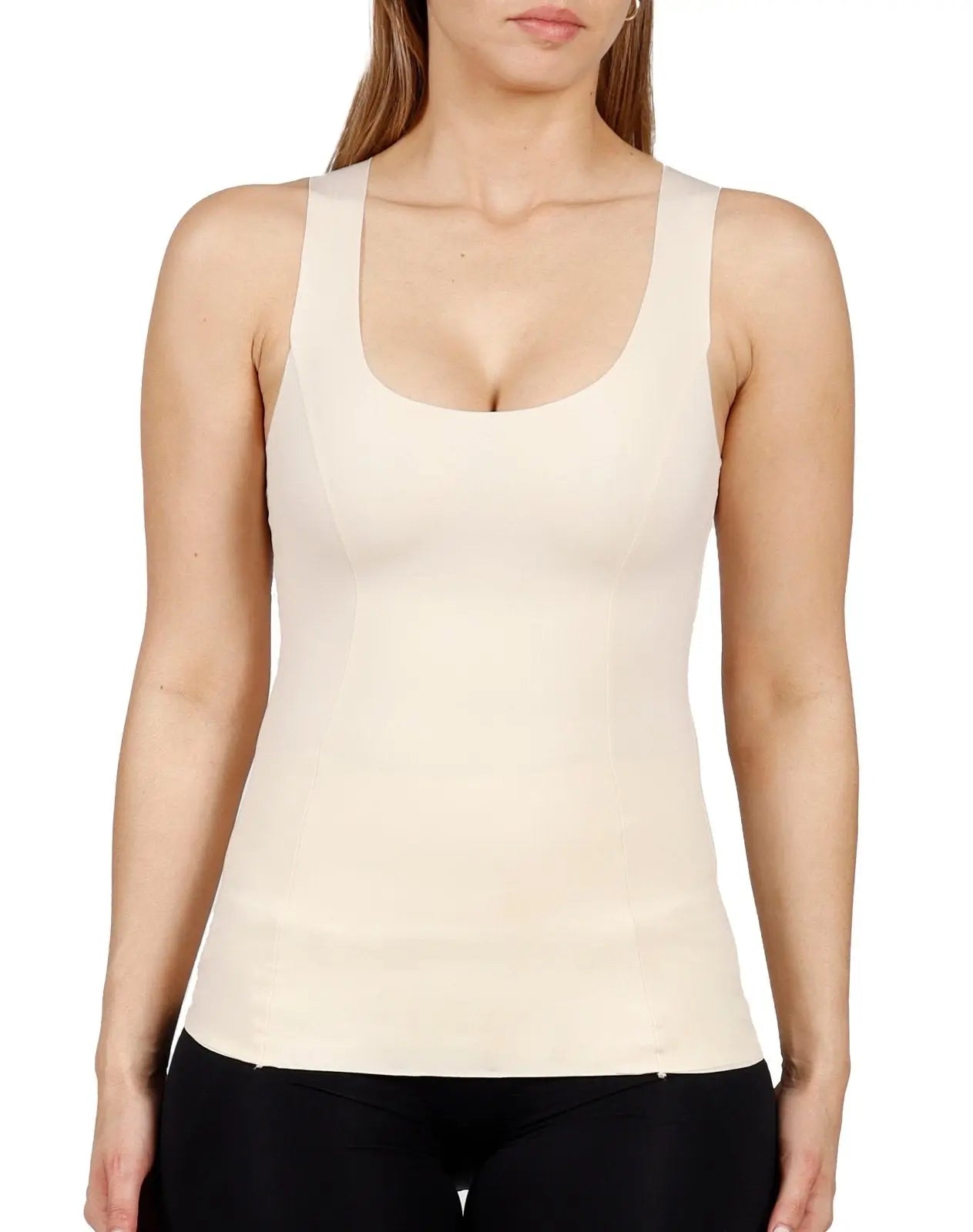Tightening Tank Top Top Rene Ruiz Collection S Beige