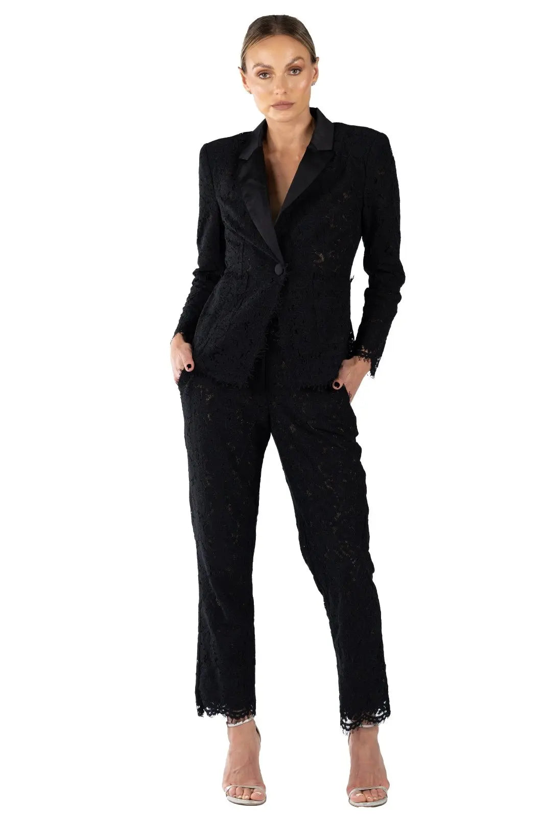 Tailored Lace Pants Rene Ruiz Collection 2 Black