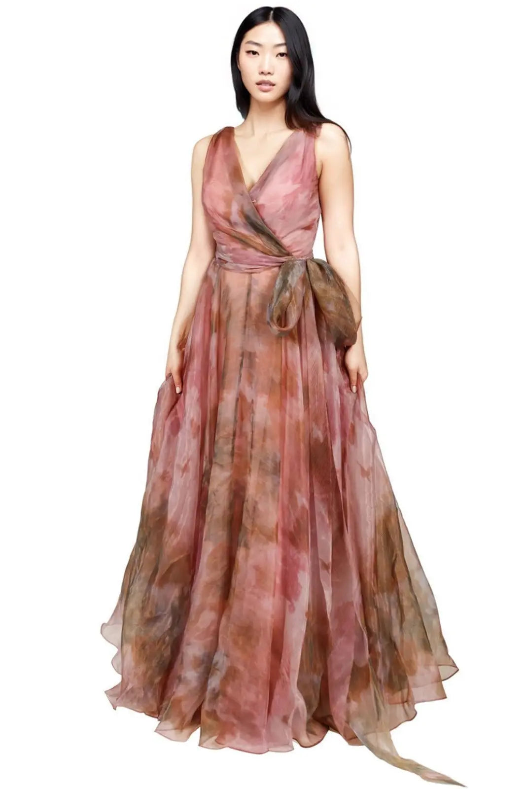 V-Neck A-line Gown